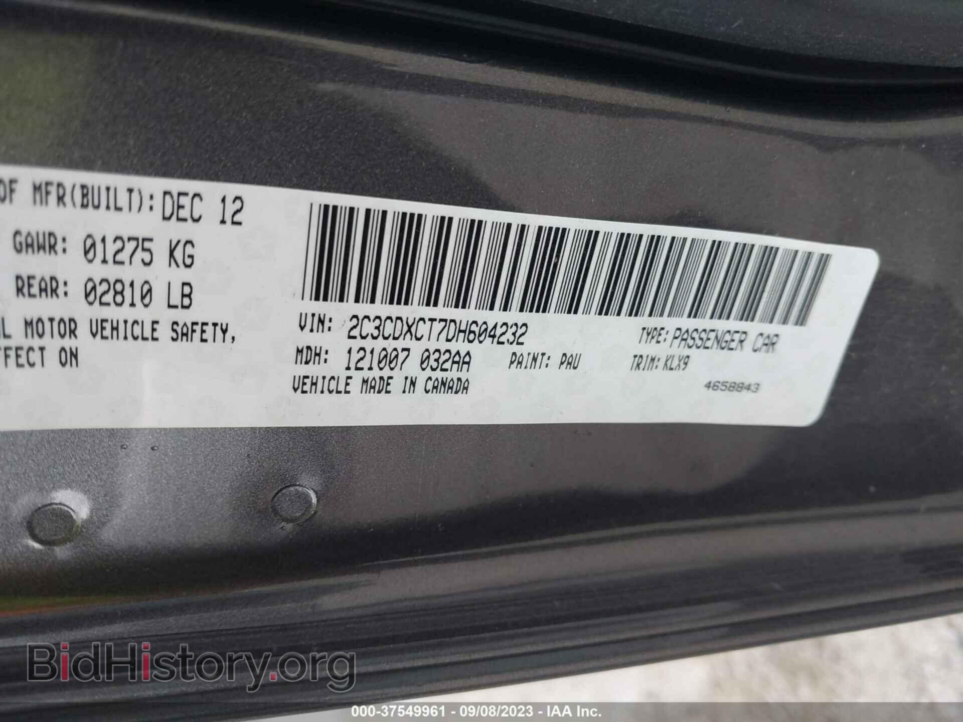 2013 DODGE CHARGER - VIN: 2C3CDXCT7DH604232 - Фото 9