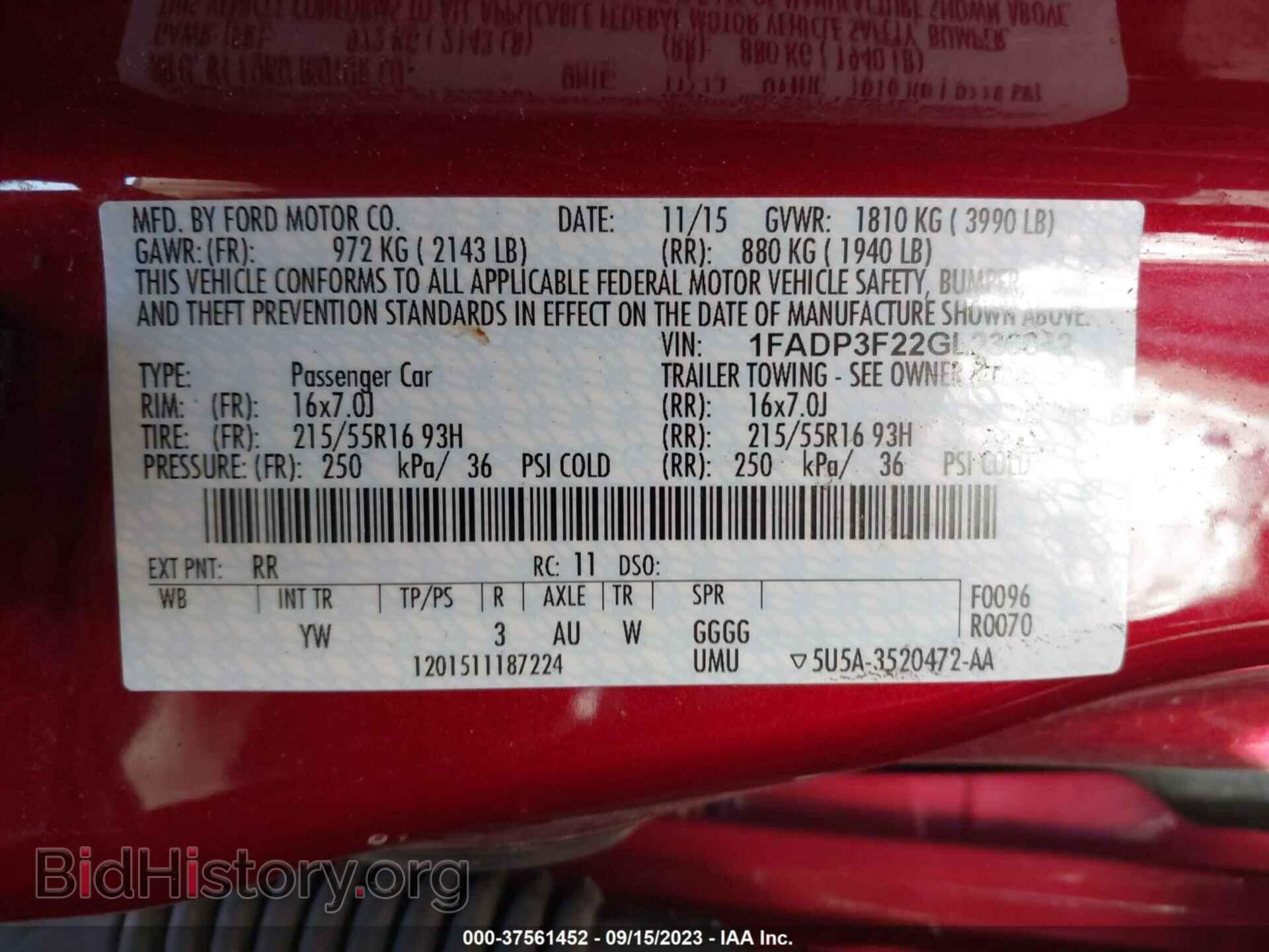 2016 FORD FOCUS - VIN: 1FADP3F22GL236042 - Photo 9