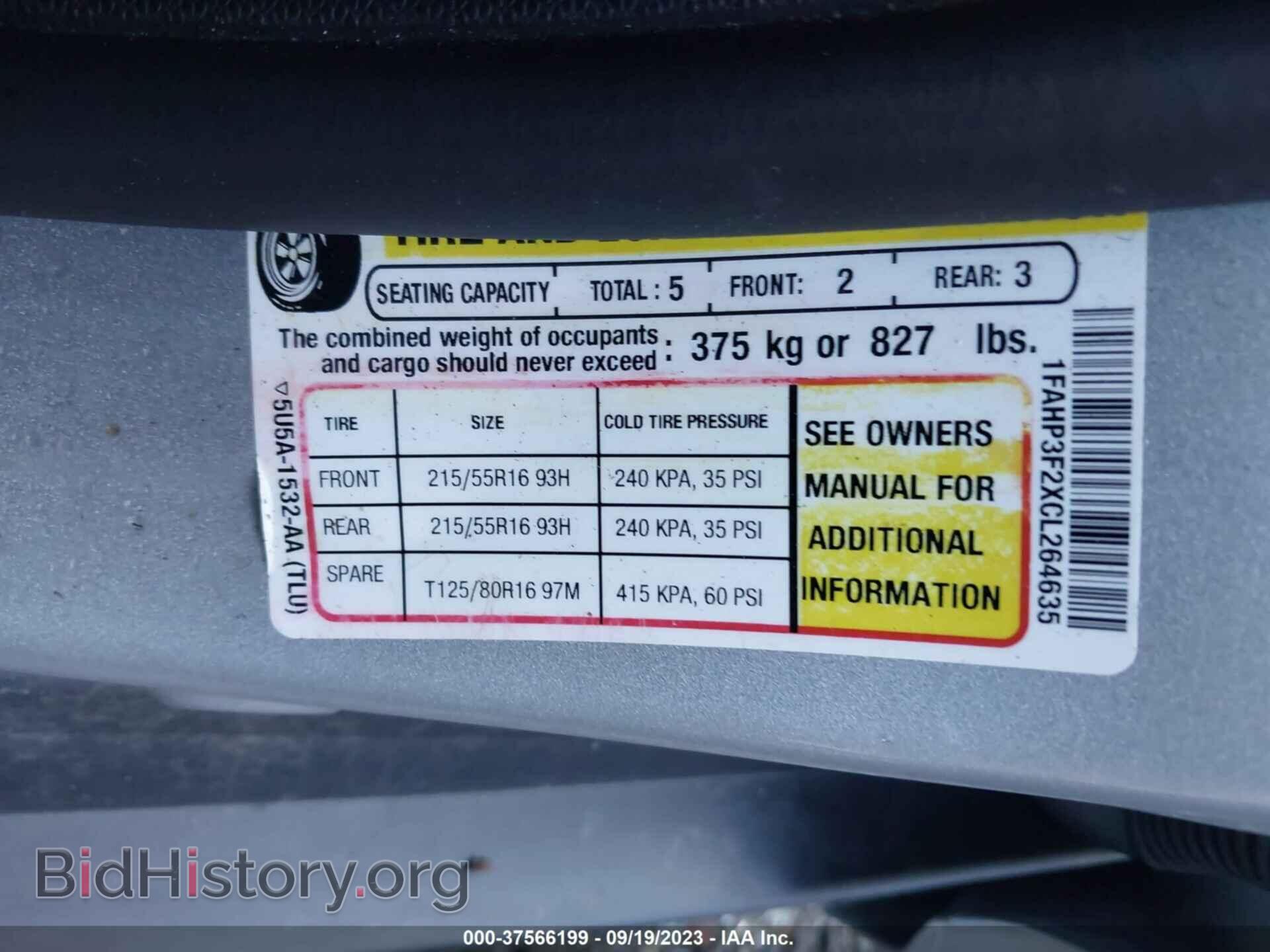 2012 FORD FOCUS - VIN: 1FAHP3F2XCL264635 - Photo 9