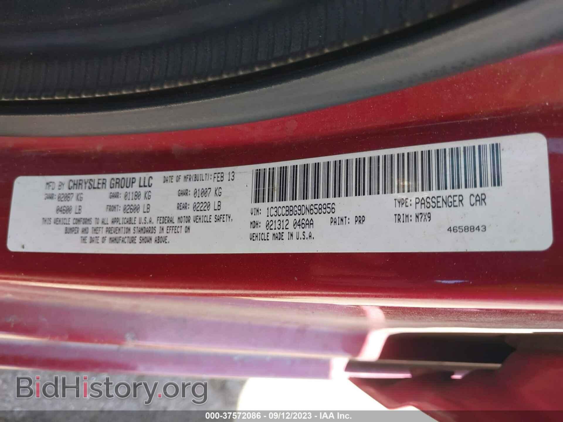 2013 CHRYSLER 200 - VIN: 1C3CCBBG9DN658956 - Photo 9