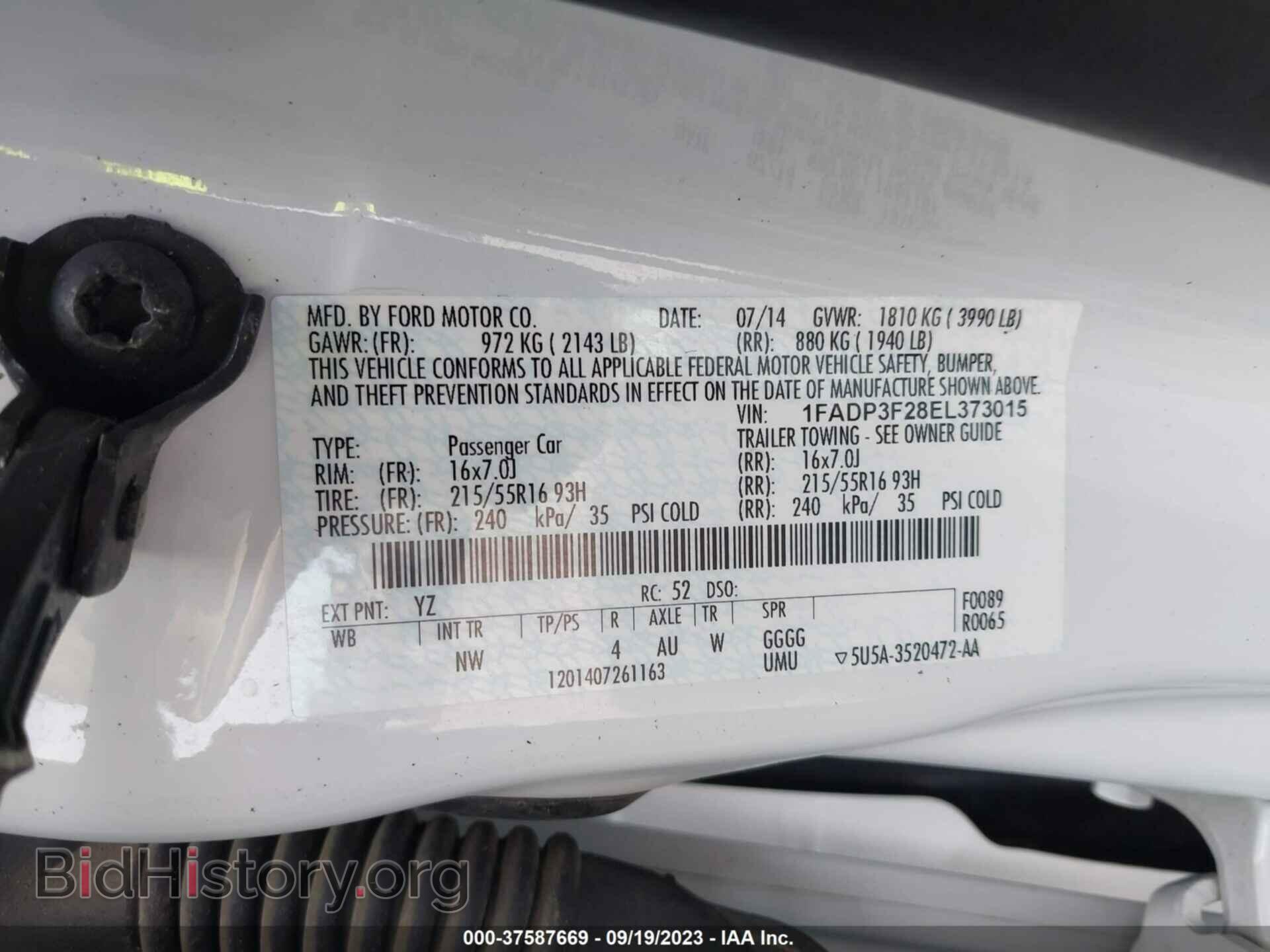 2014 FORD FOCUS - VIN: 1FADP3F28EL373015 - Photo 9