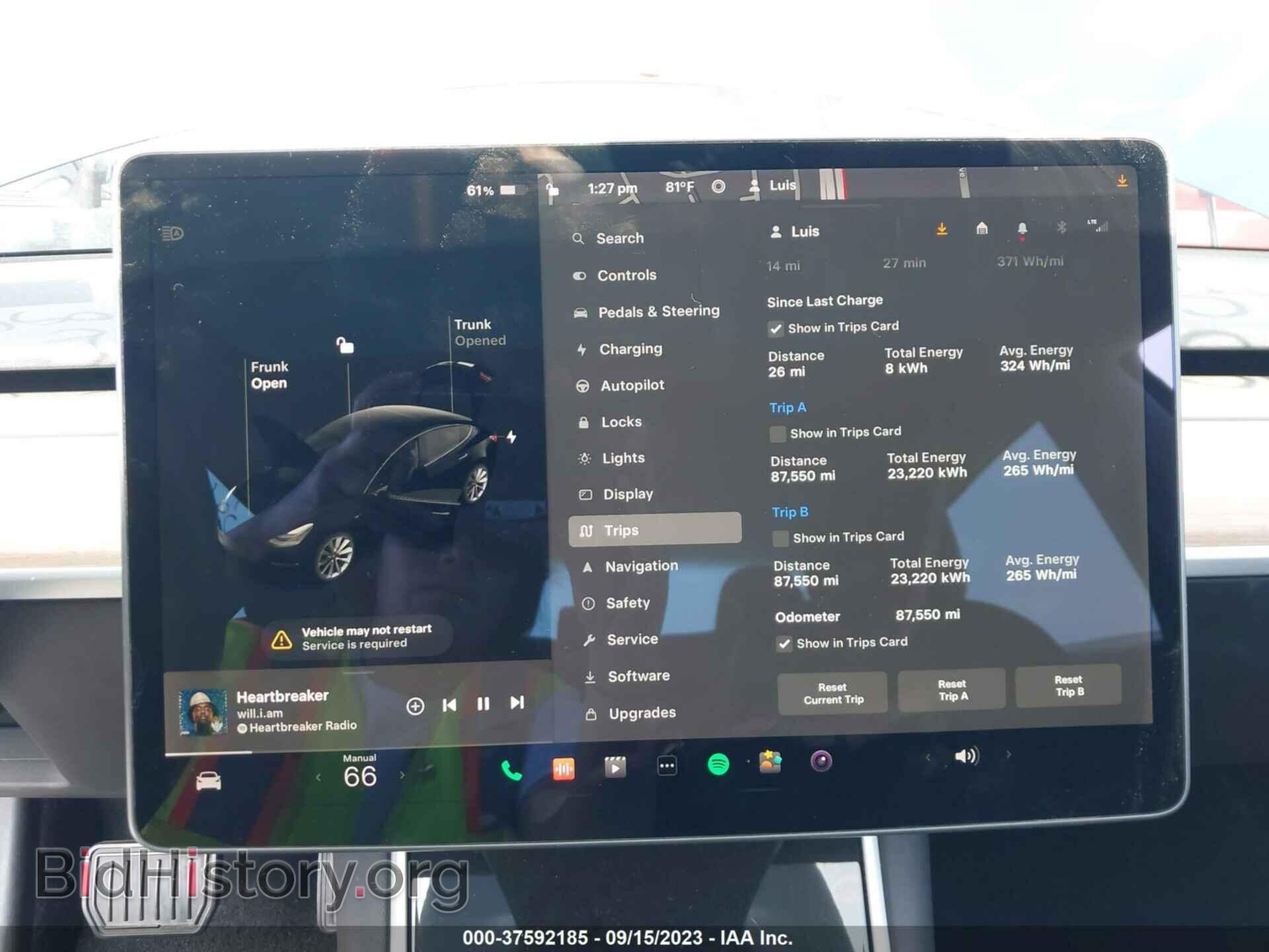 2019 TESLA MODEL 3 - VIN: 5YJ3E1EA1KF495335 - Фото 7