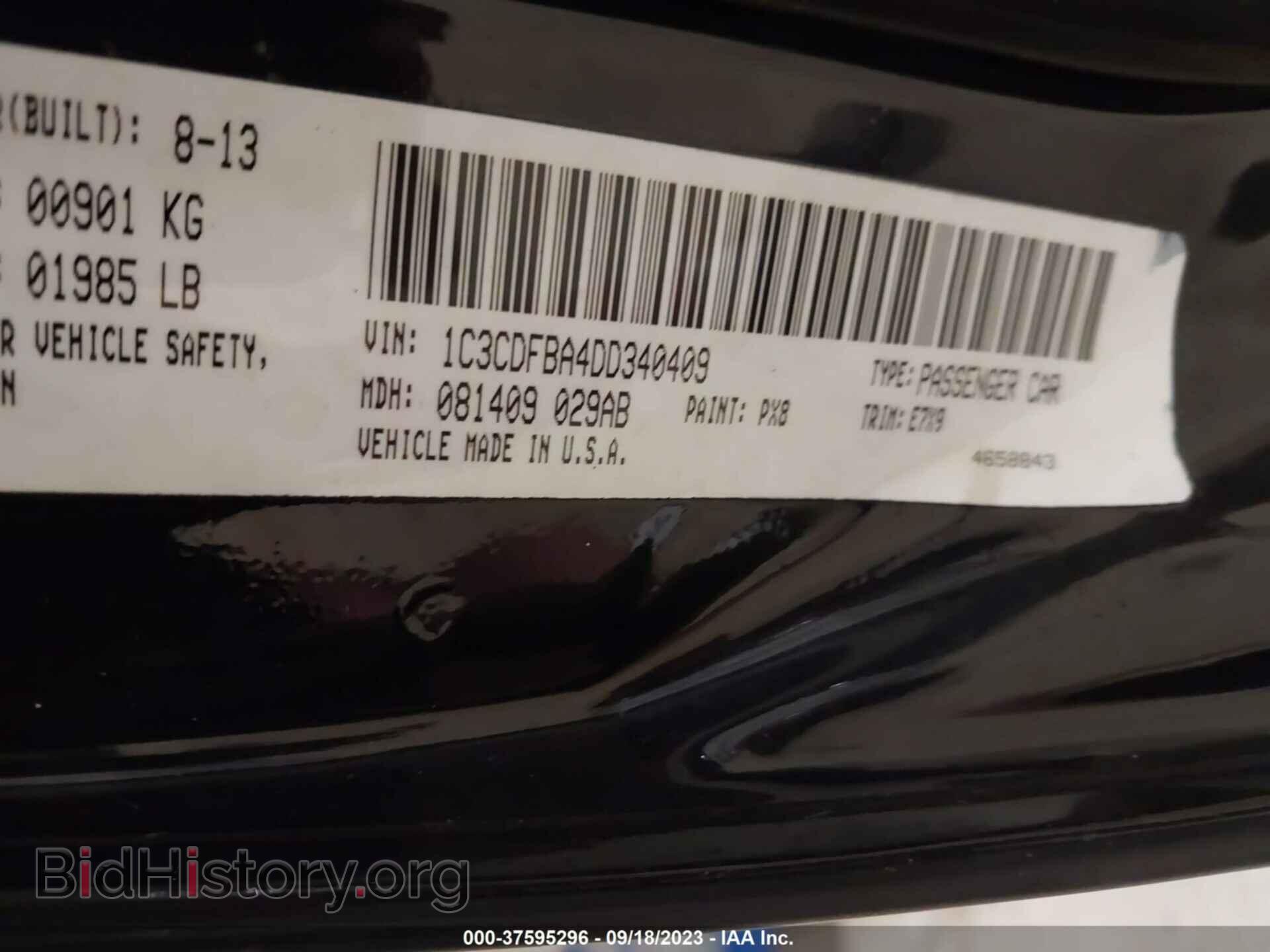 2013 DODGE DART - VIN: 1C3CDFBA4DD340409 - Photo 9
