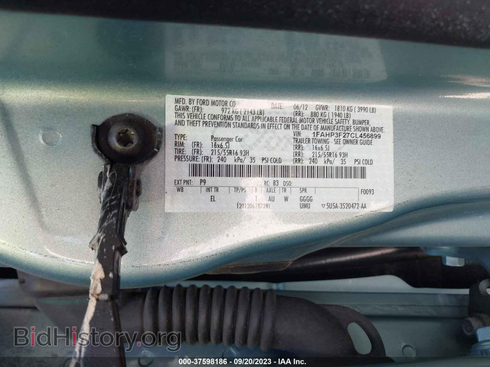 2012 FORD FOCUS - VIN: 1FAHP3F27CL456899 - Photo 9