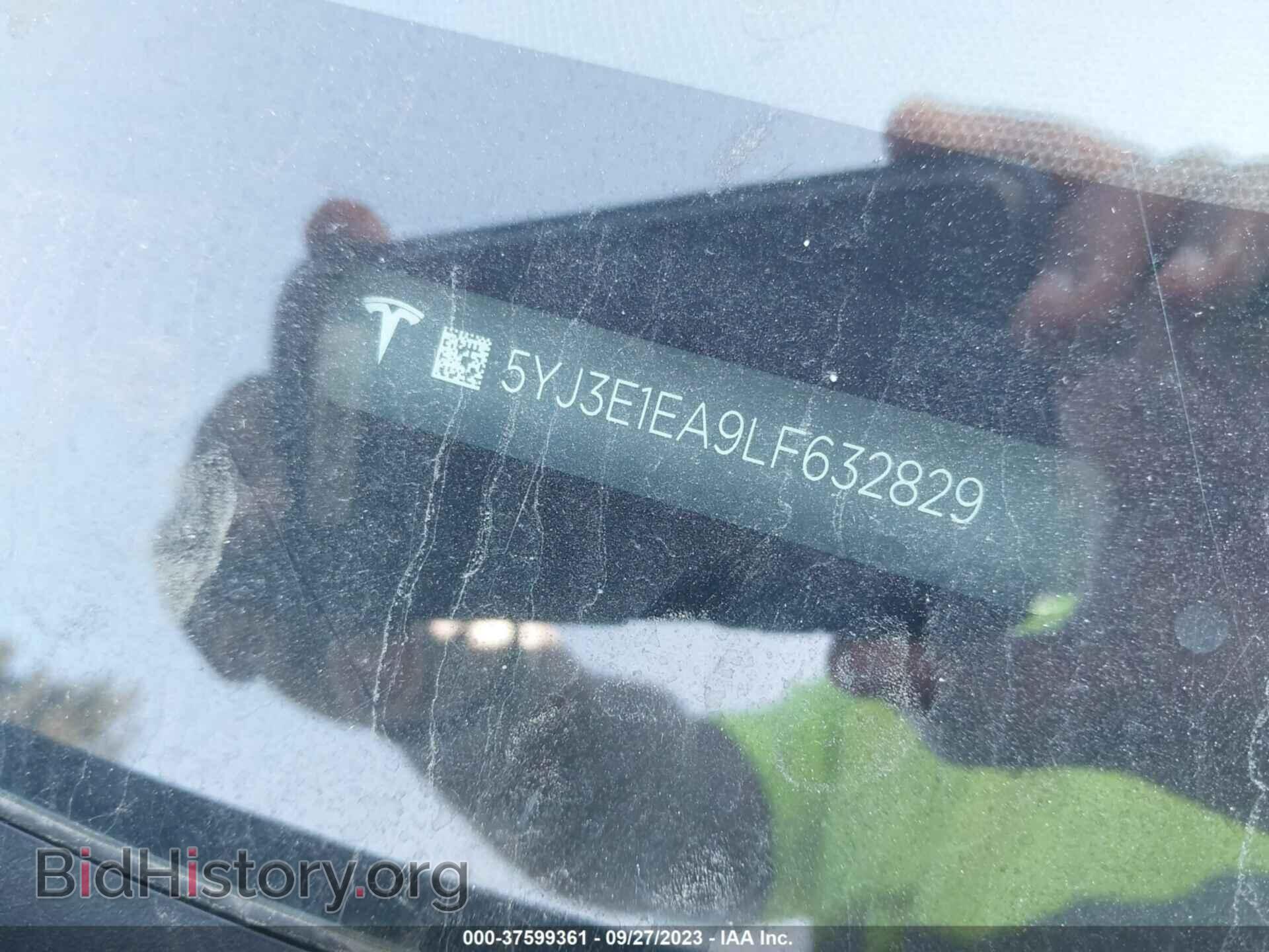 2020 TESLA MODEL 3 - VIN: 5YJ3E1EA9LF632829 - Фото 9