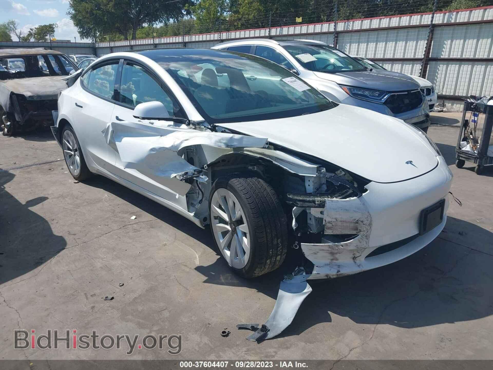 Photo 5YJ3E1EB2NF264344 - TESLA MODEL 3 2022