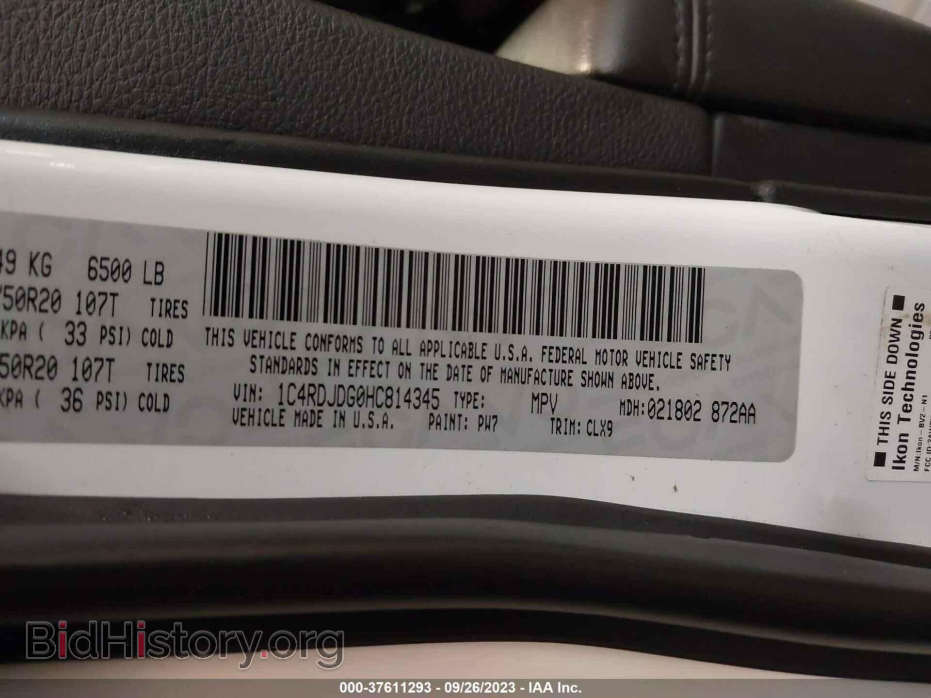 2017 DODGE DURANGO - VIN: 1C4RDJDG0HC814345 - Photo 9