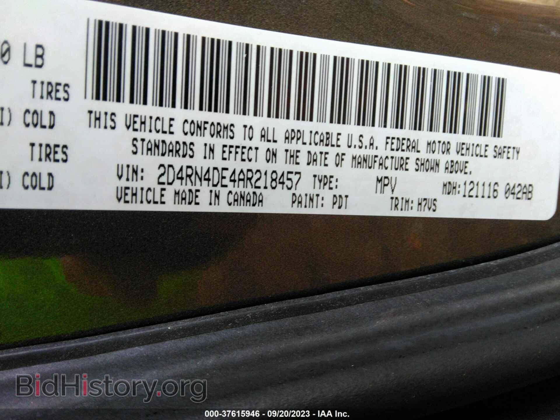 2010 DODGE GRAND CARAVAN - VIN: 2D4RN4DE4AR218457 - Фото 9