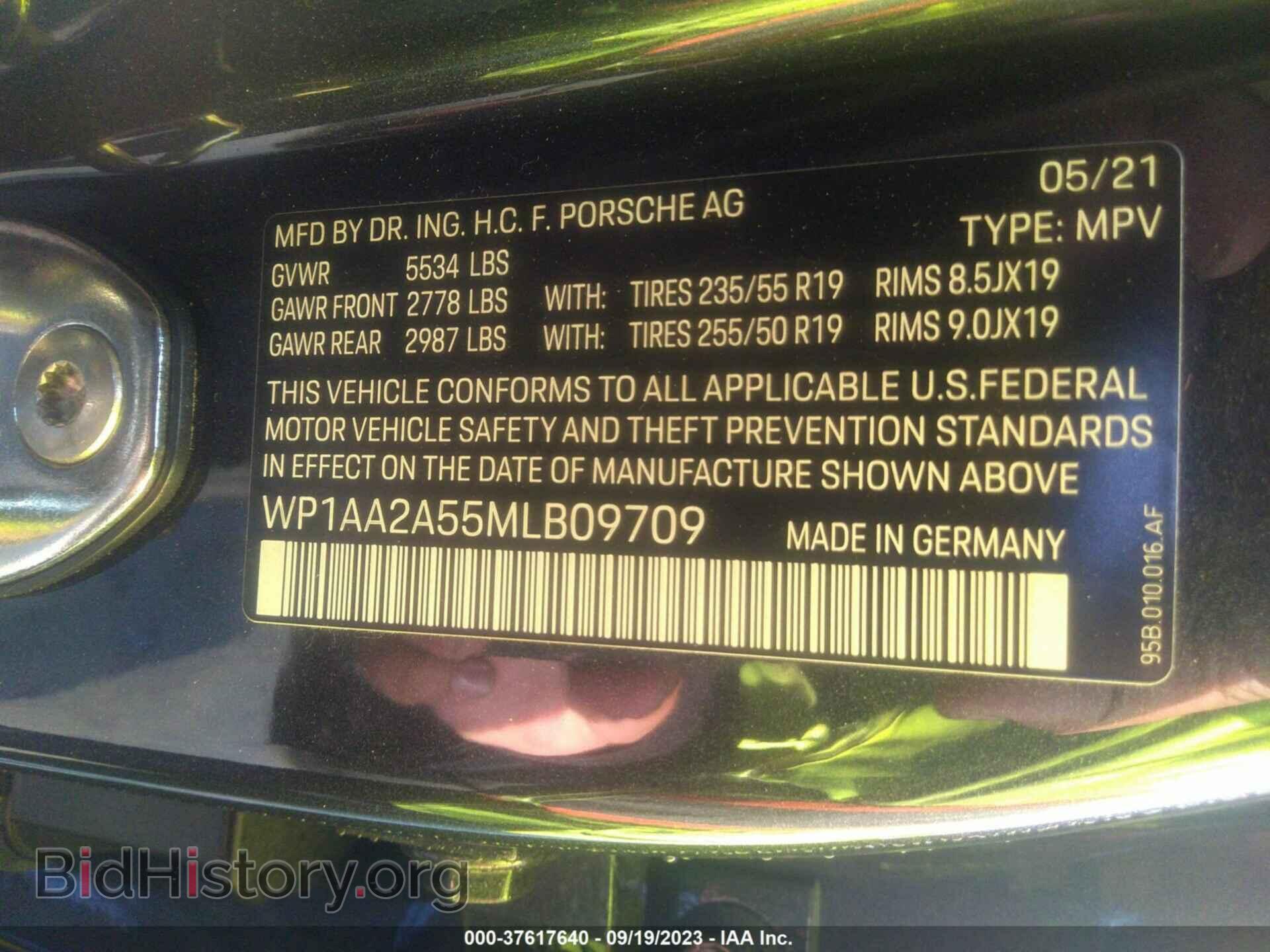 2021 PORSCHE MACAN - VIN: WP1AA2A55MLB09709 - Фото 9