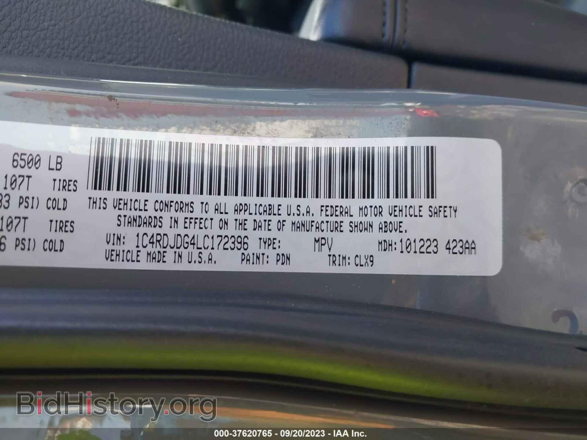 2020 DODGE DURANGO - VIN: 1C4RDJDG4LC172396 - Photo 9