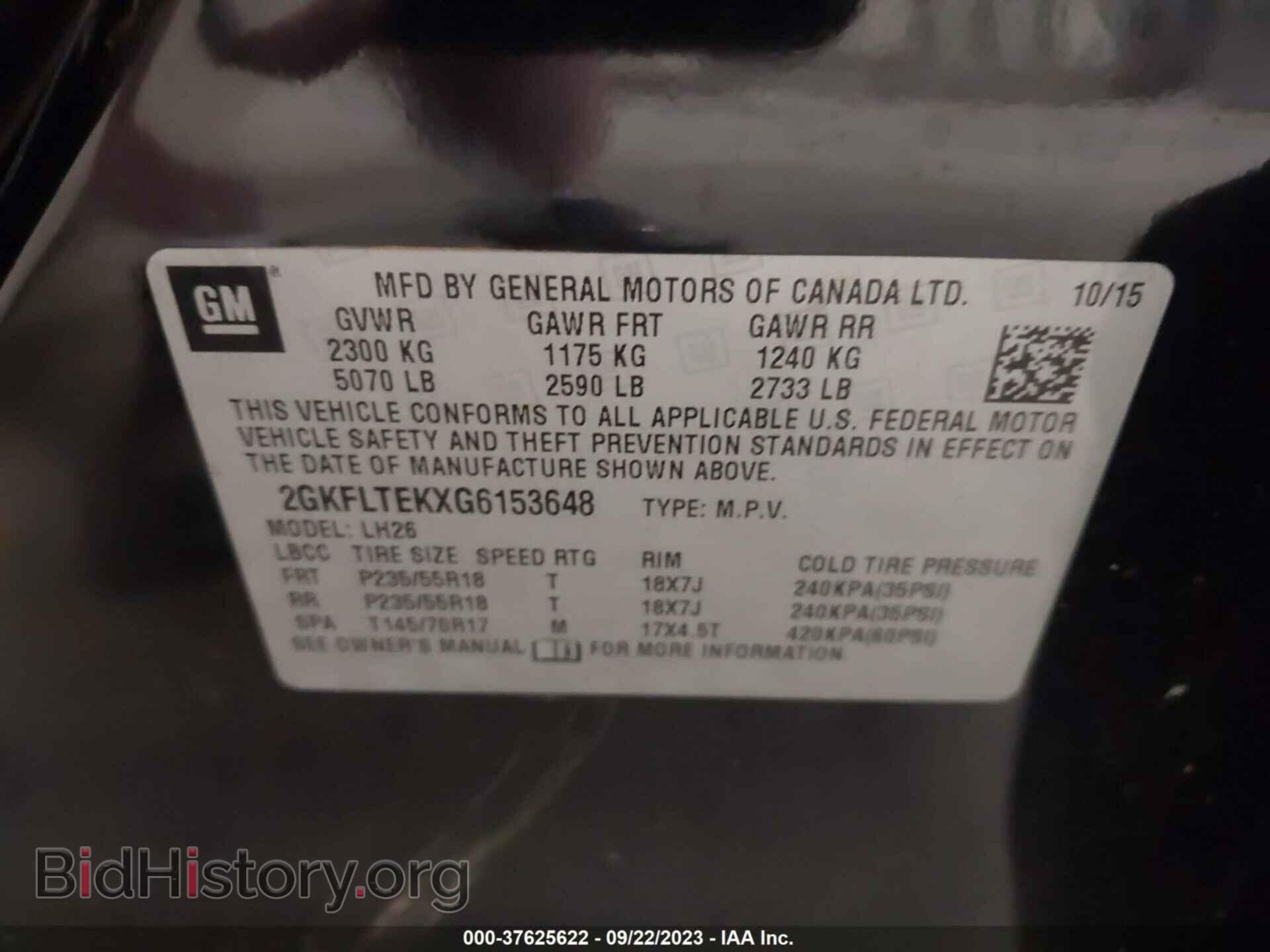 2016 GMC TERRAIN - VIN: 2GKFLTEKXG6153648 - Photo 9