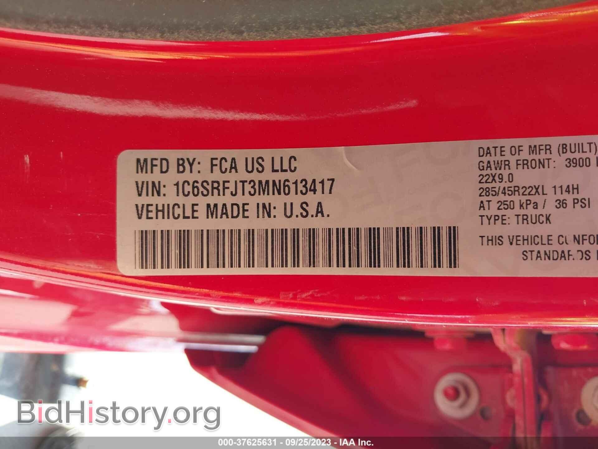 2021 RAM 1500 - VIN: 1C6SRFJT3MN613417 - Фото 9
