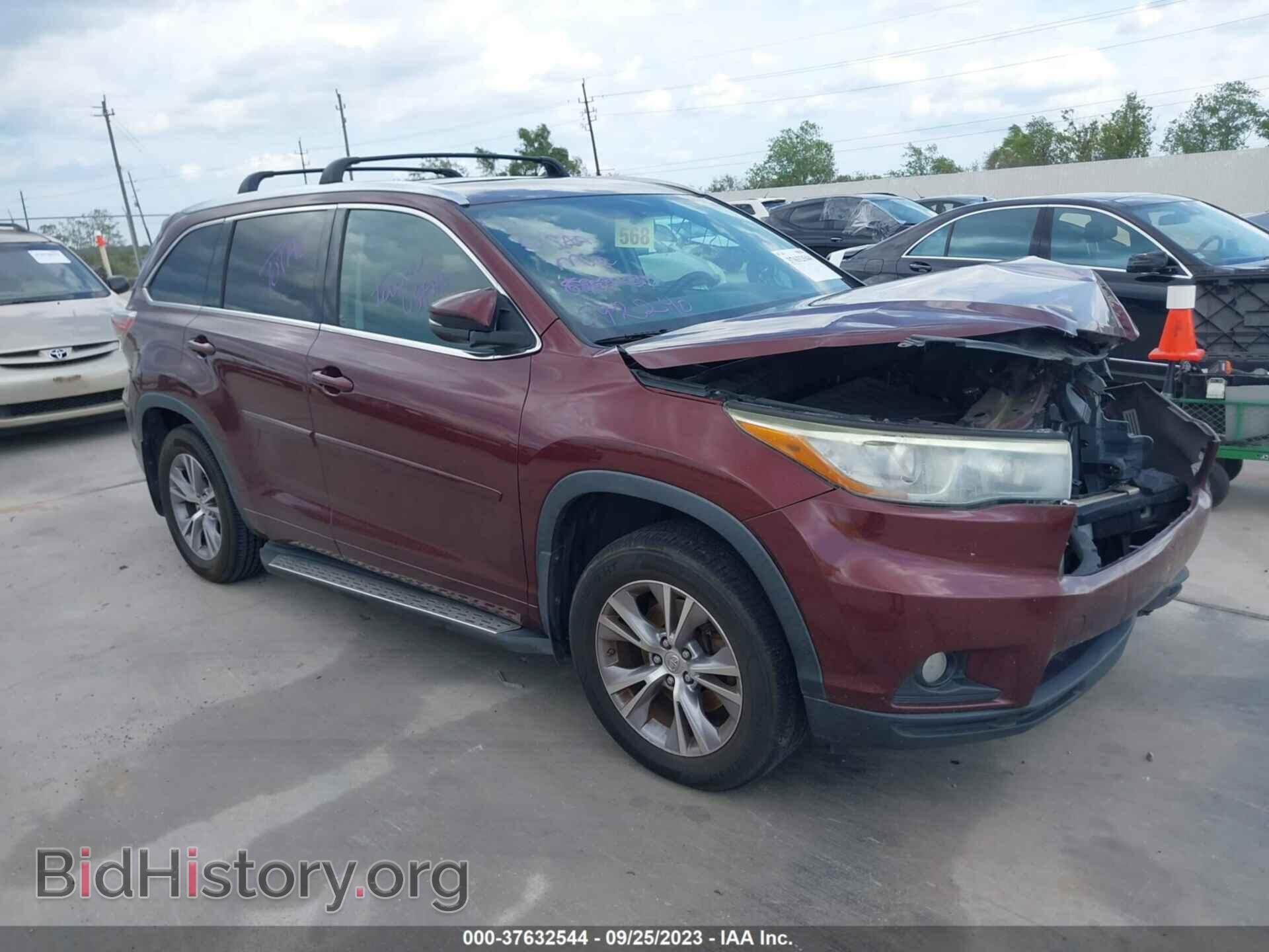 Photo 5TDKKRFH1FS055938 - TOYOTA HIGHLANDER 2015