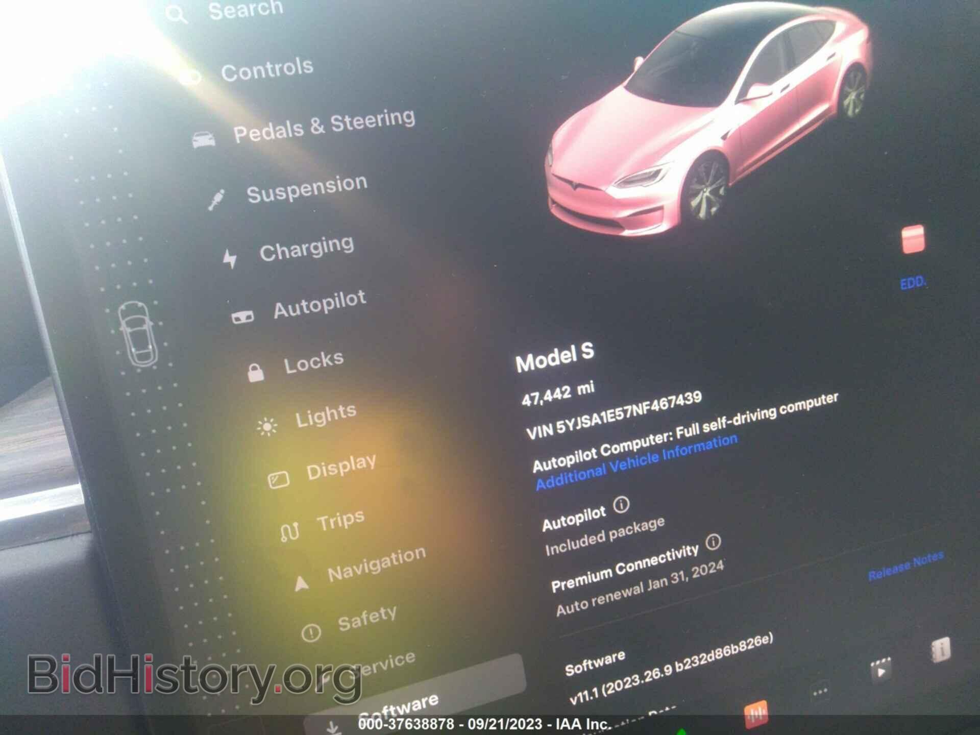 2022 TESLA MODEL S - VIN: 5YJSA1E57NF467439 - Photo 7