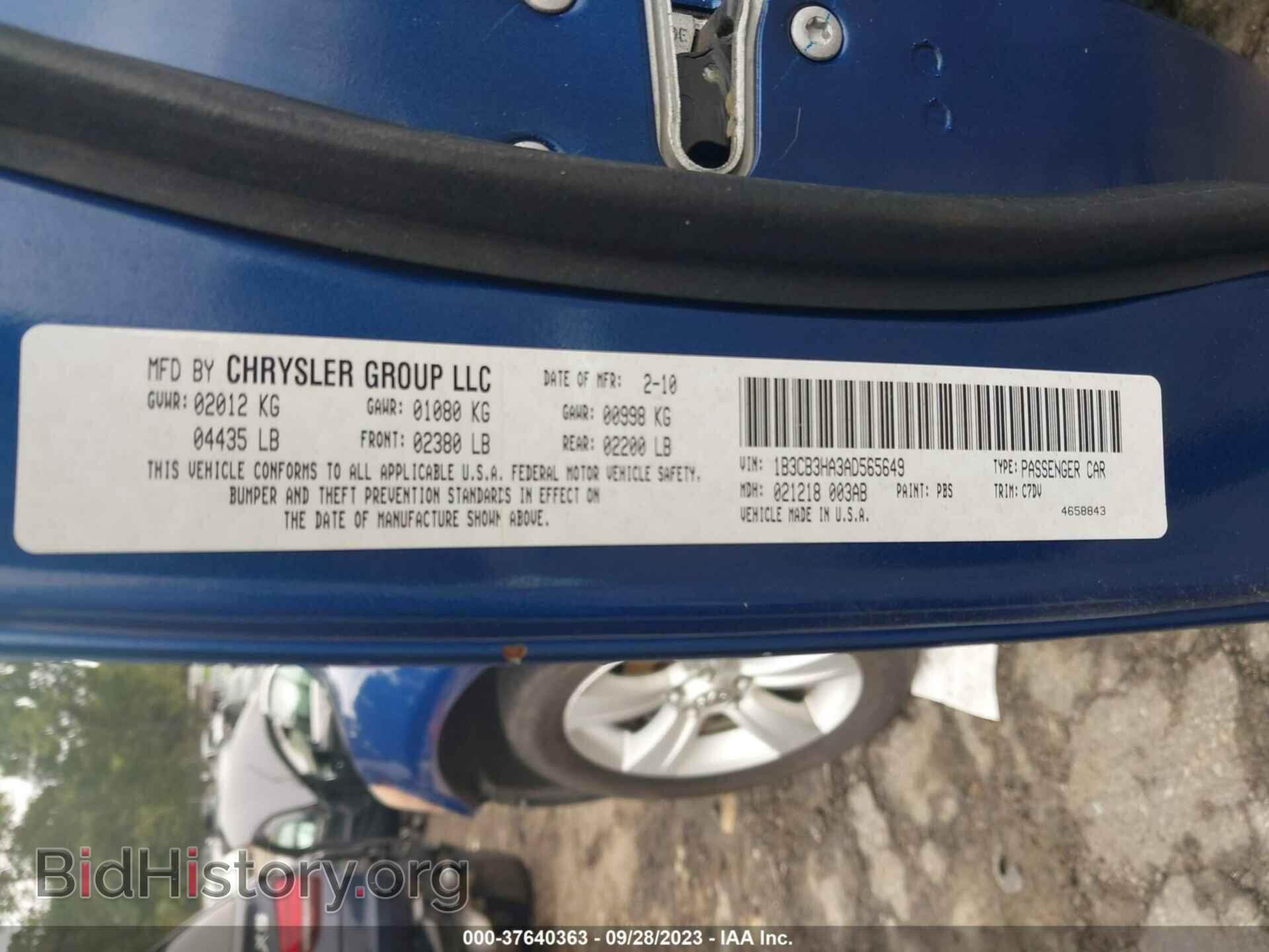 2010 DODGE CALIBER - VIN: 1B3CB3HA3AD565649 - Фото 9