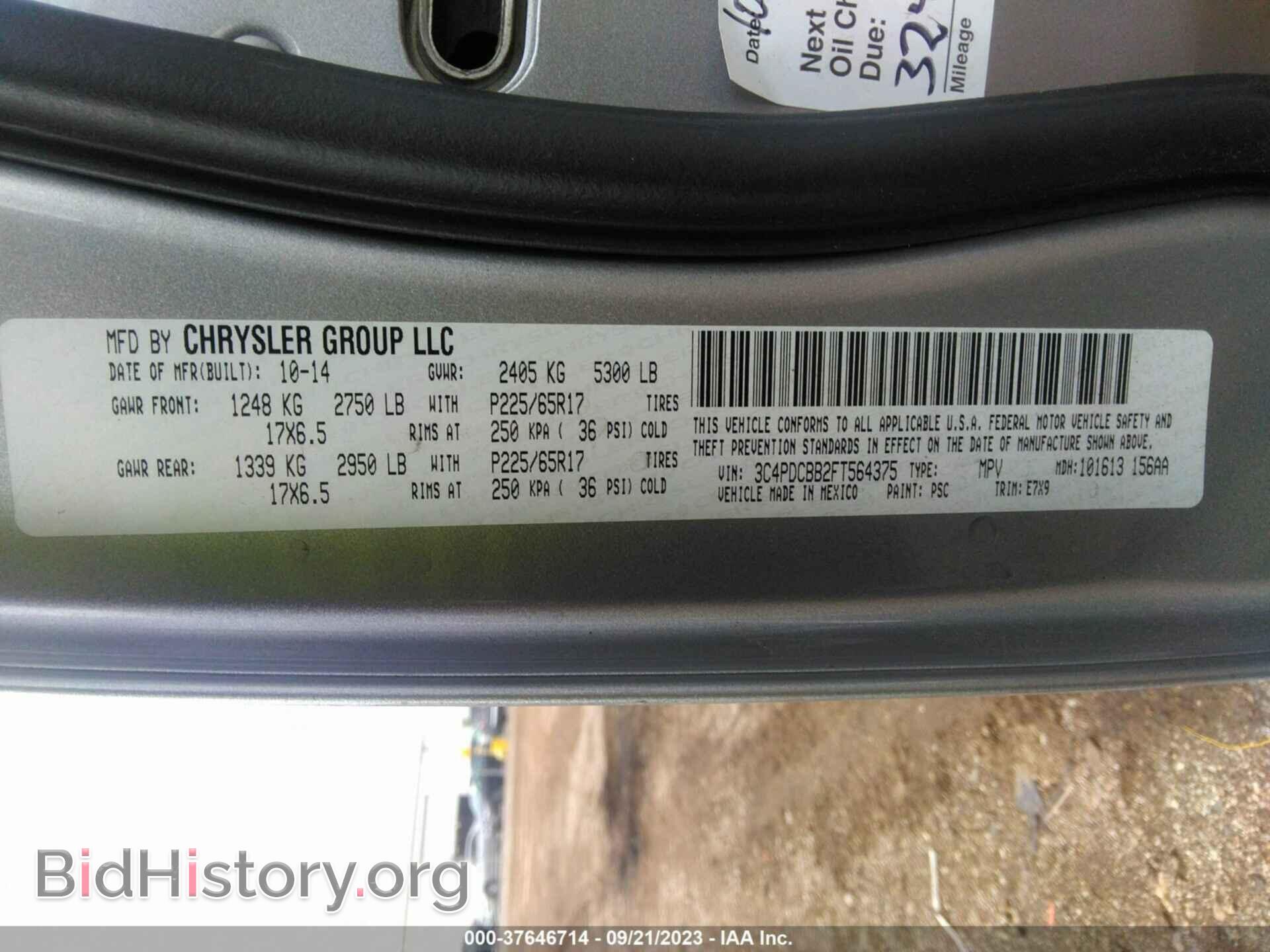 2015 DODGE JOURNEY - VIN: 3C4PDCBB2FT564375 - Photo 9
