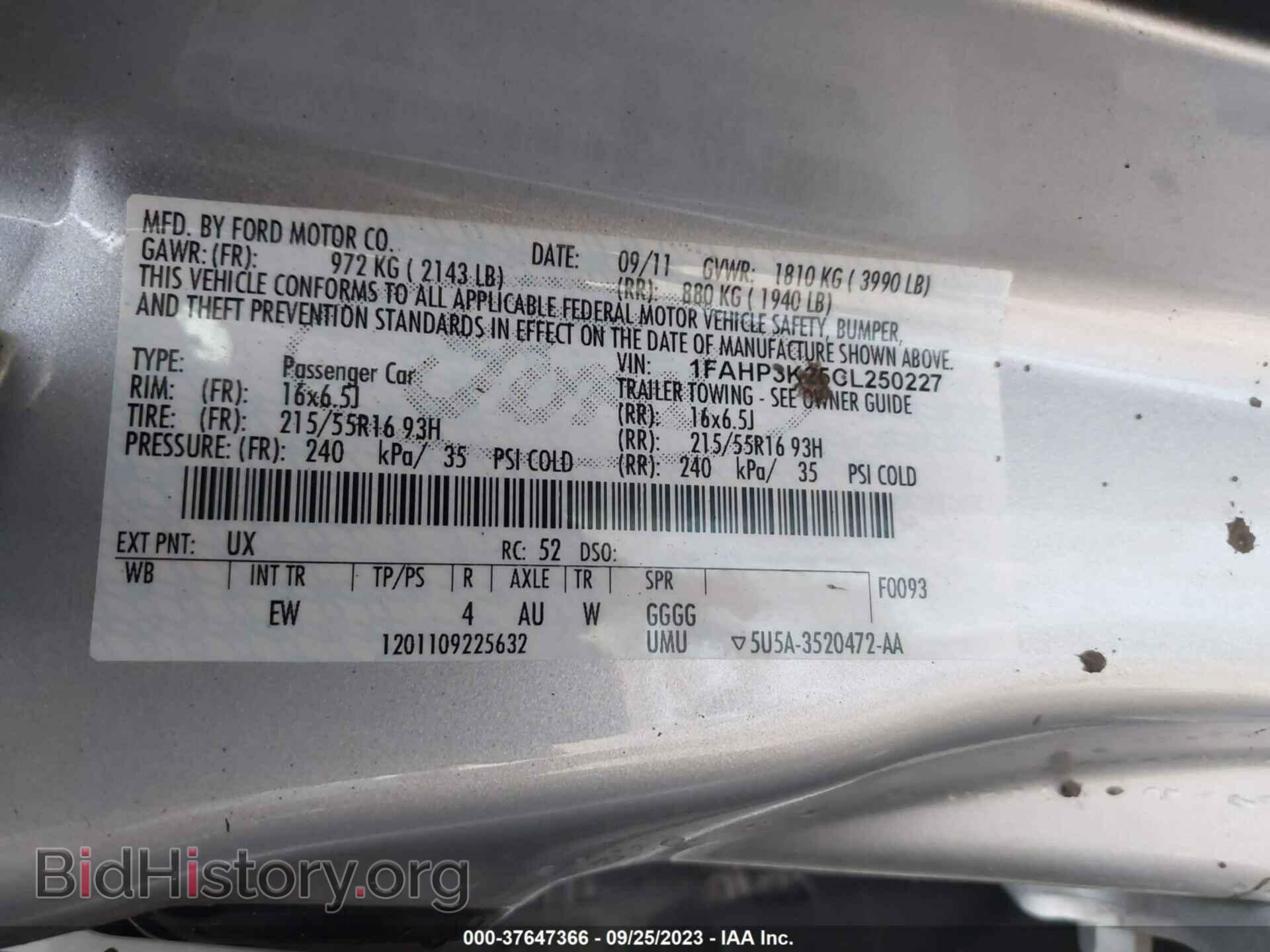 2012 FORD FOCUS - VIN: 1FAHP3K25CL250227 - Photo 9