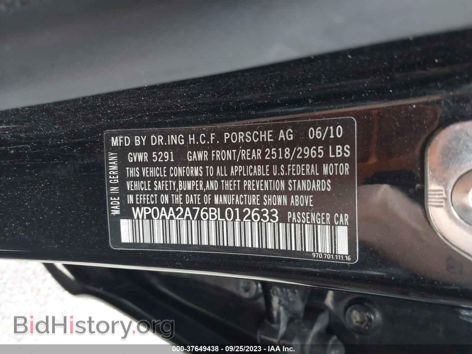 2011 PORSCHE PANAMERA - VIN: WP0AA2A76BL012633 - Photo 9