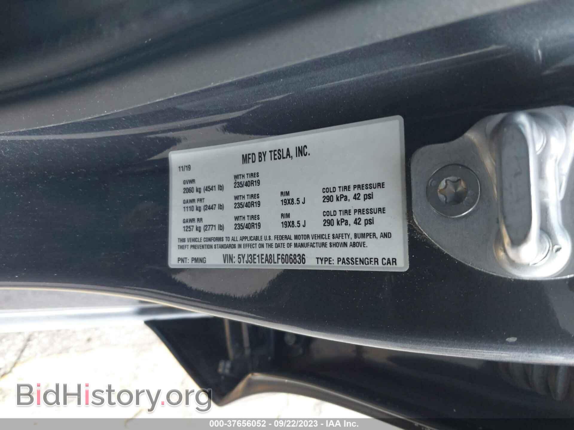 2020 TESLA MODEL 3 - VIN: 5YJ3E1EA8LF606836 - Photo 9