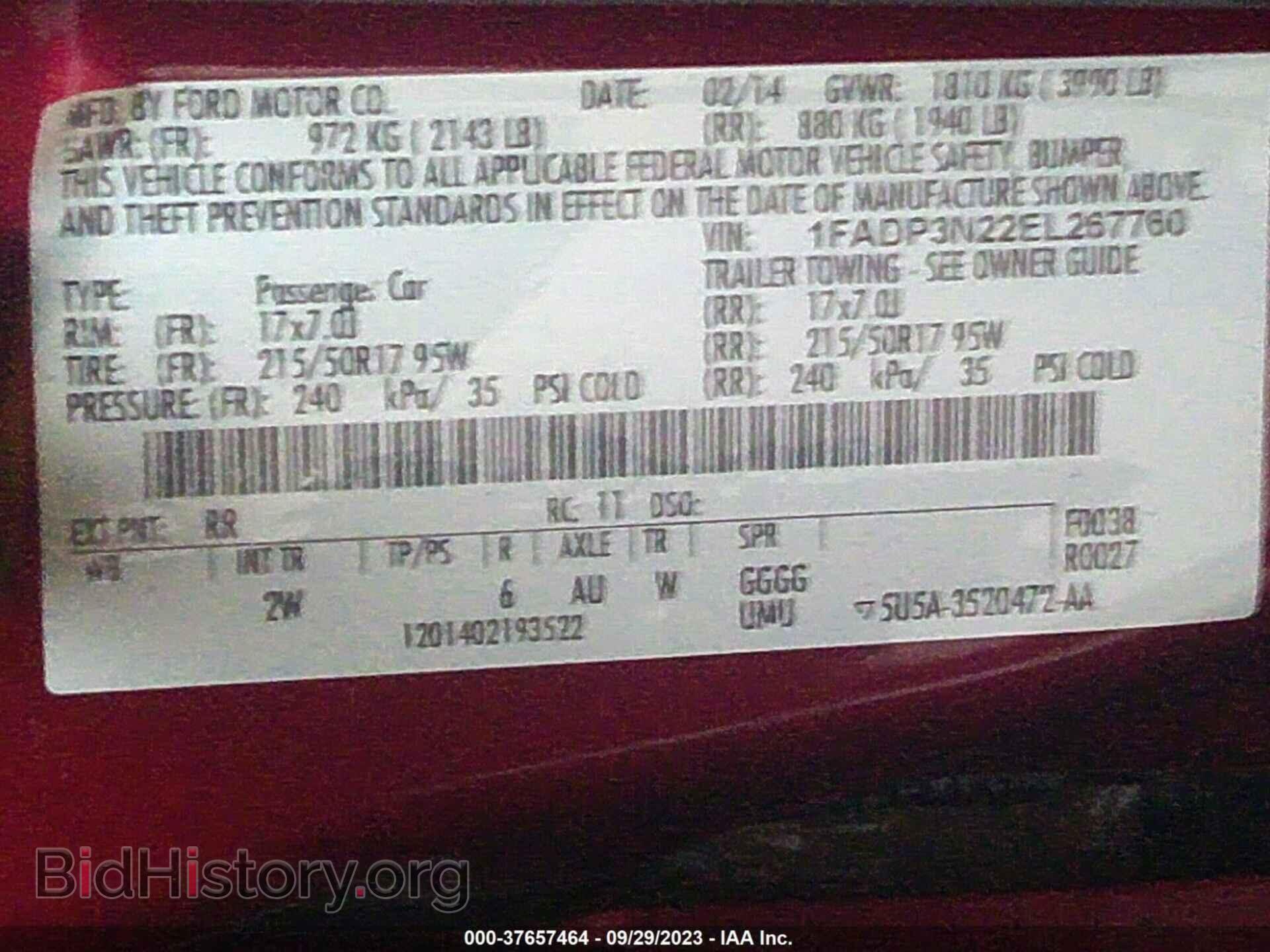 2014 FORD FOCUS - VIN: 1FADP3N22EL267760 - Photo 9