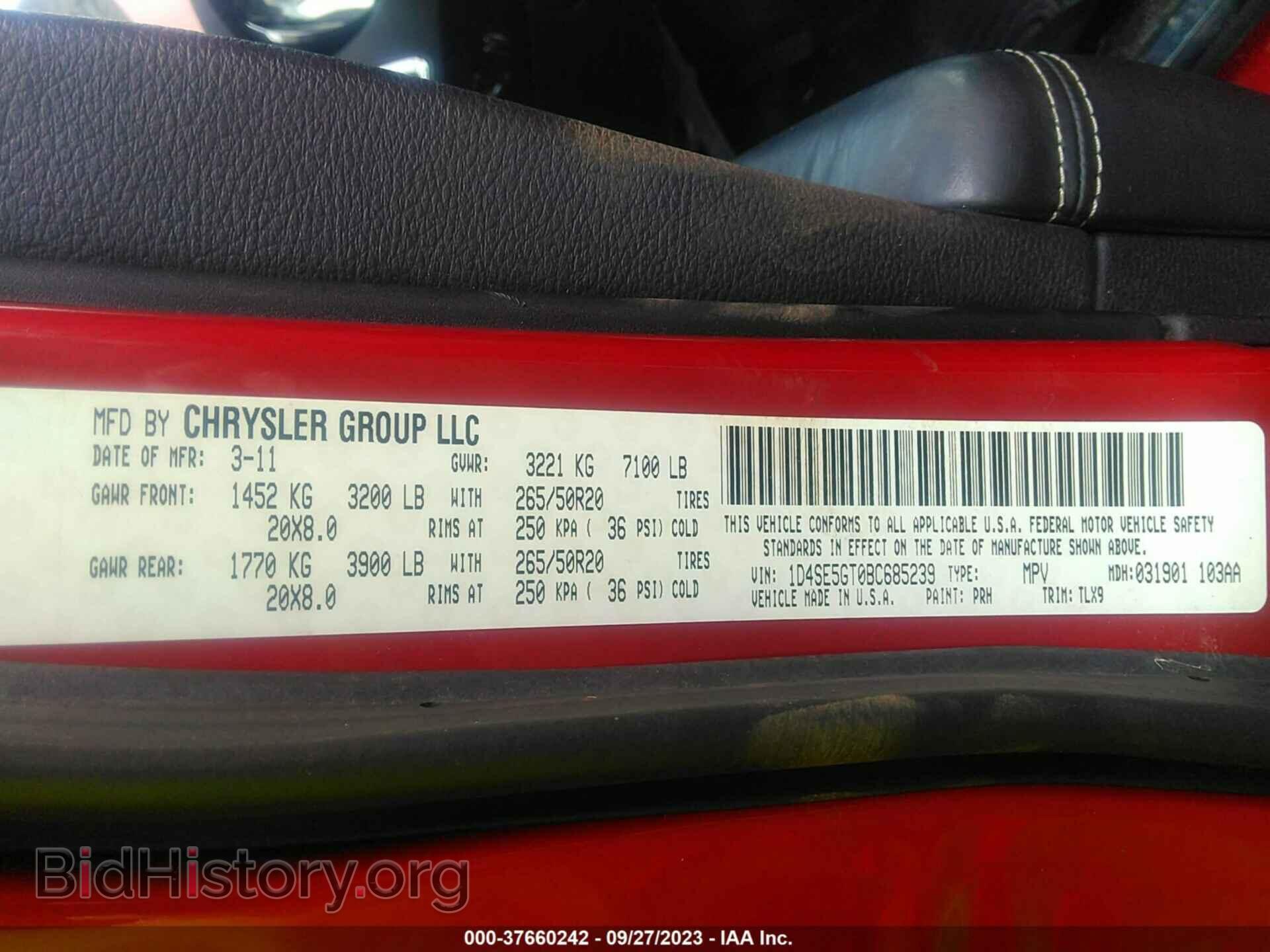 2011 DODGE DURANGO - VIN: 1D4SE5GT0BC685239 - Фото 9