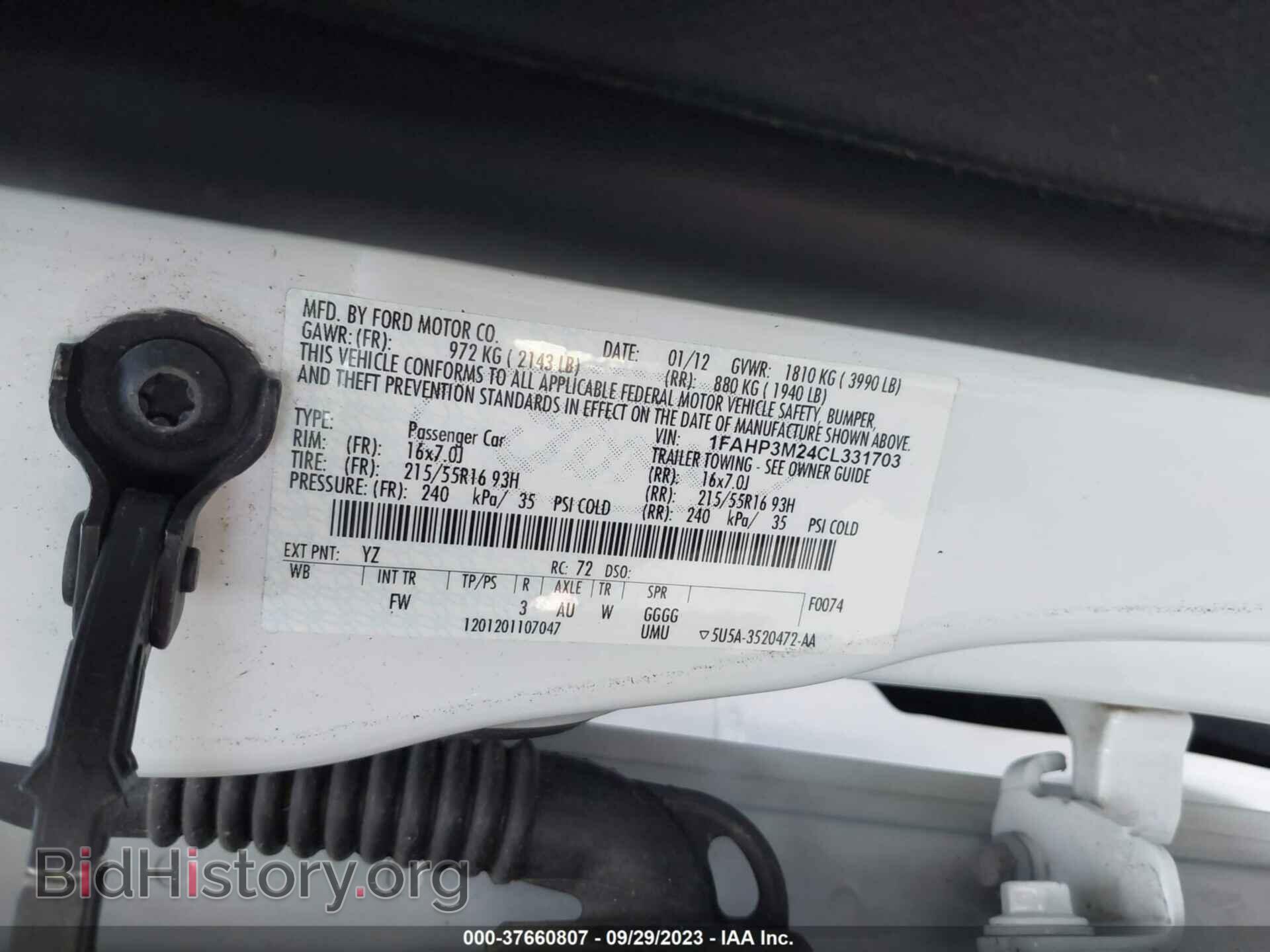 2012 FORD FOCUS - VIN: 1FAHP3M24CL331703 - Photo 9