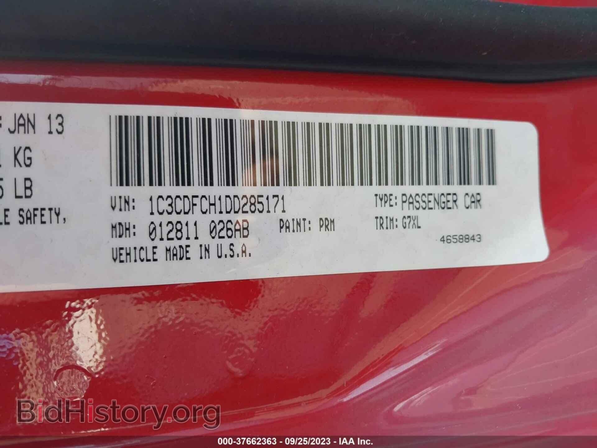 2013 DODGE DART - VIN: 1C3CDFCH1DD285171 - Photo 9