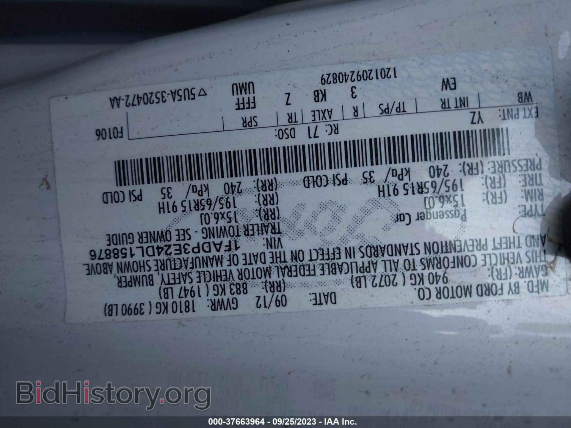 2013 FORD FOCUS - VIN: 1FADP3E24DL158876 - Фото 9