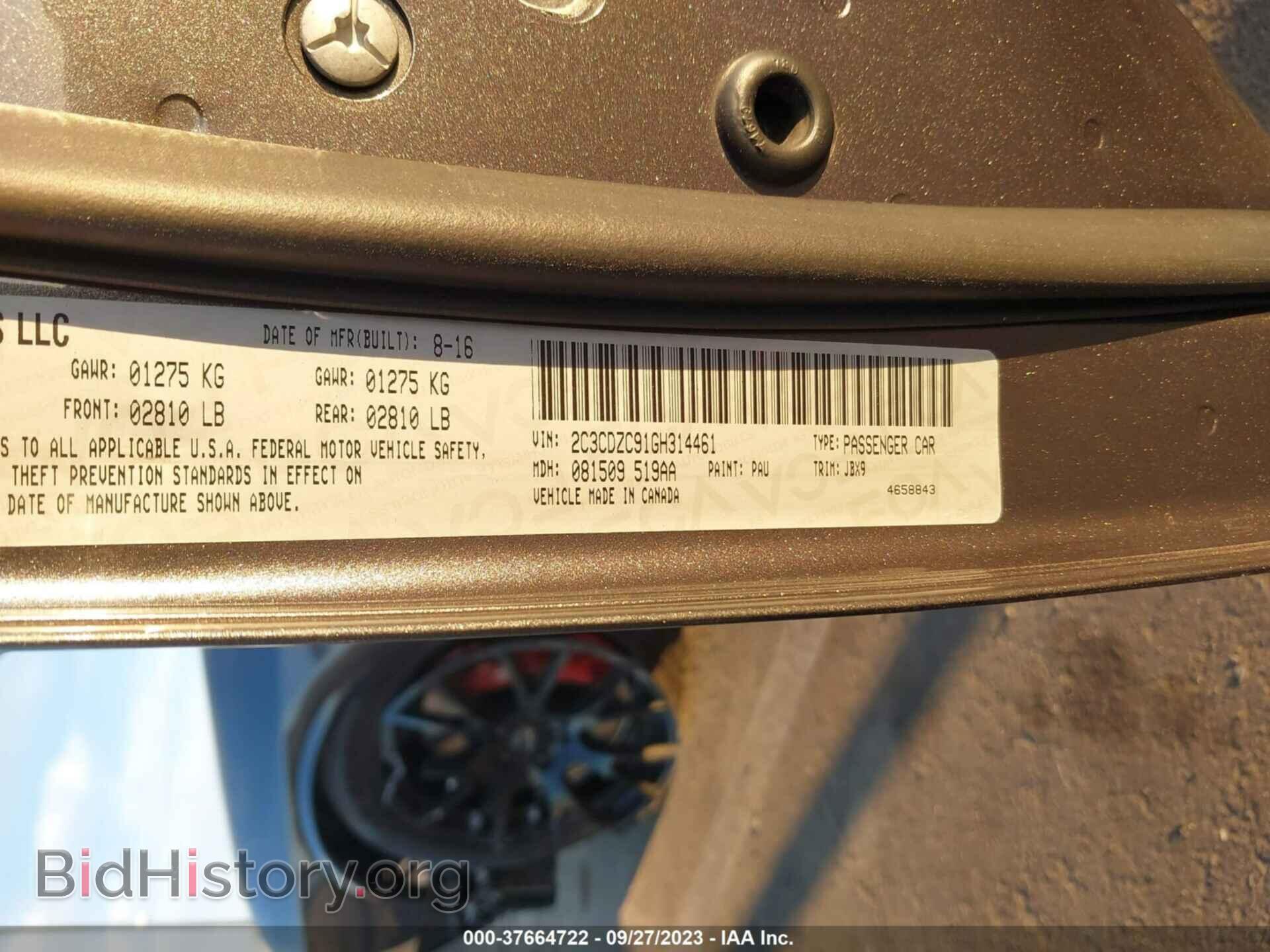 2016 DODGE CHALLENGER - VIN: 2C3CDZC91GH314461 - Photo 9