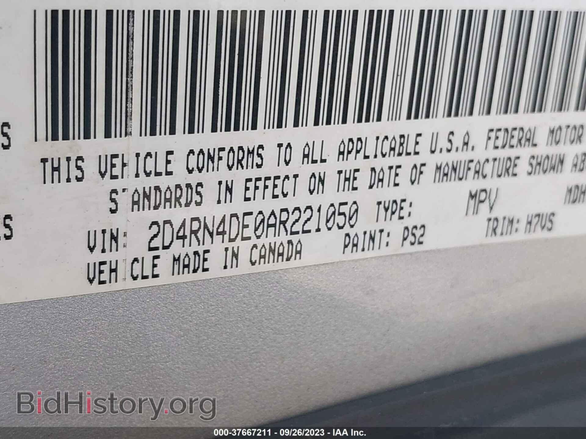 2010 DODGE GRAND CARAVAN - VIN: 2D4RN4DE0AR221050 - Фото 9