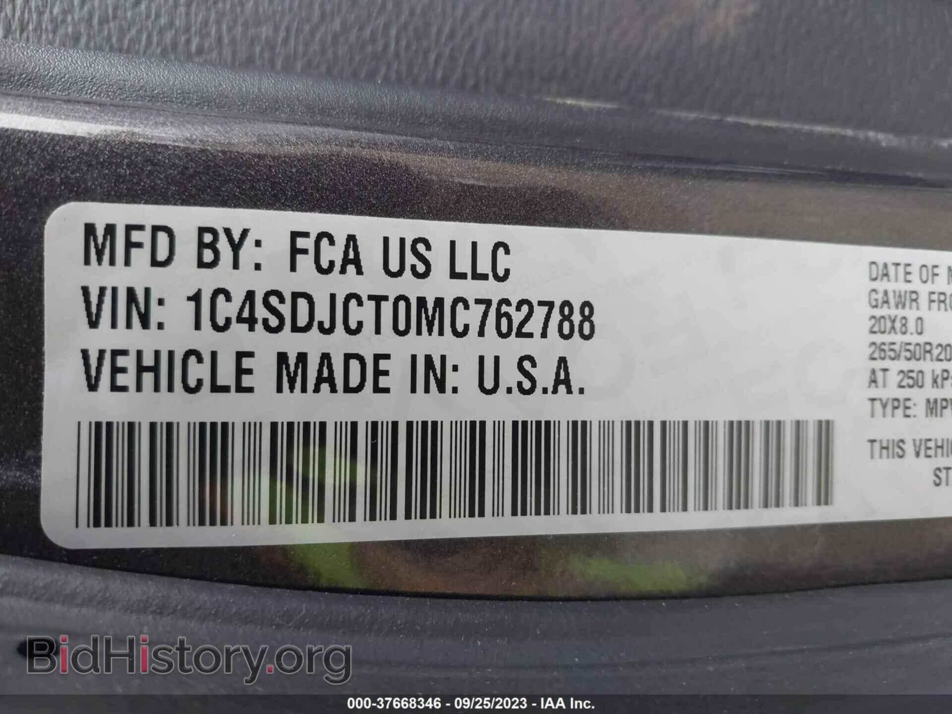 2021 DODGE DURANGO - VIN: 1C4SDJCT0MC762788 - Фото 9