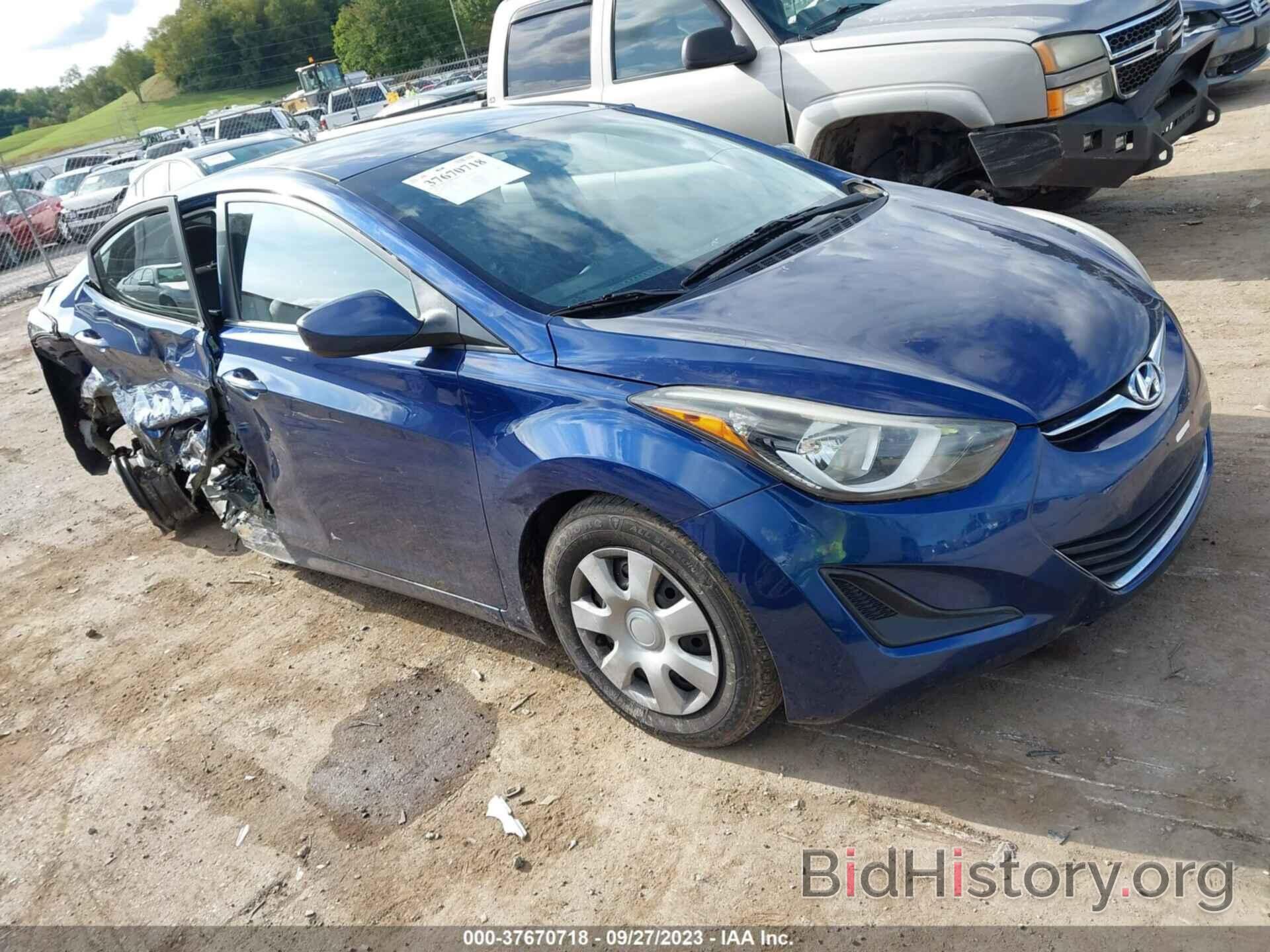 Photo 5NPDH4AE8GH668184 - HYUNDAI ELANTRA 2016