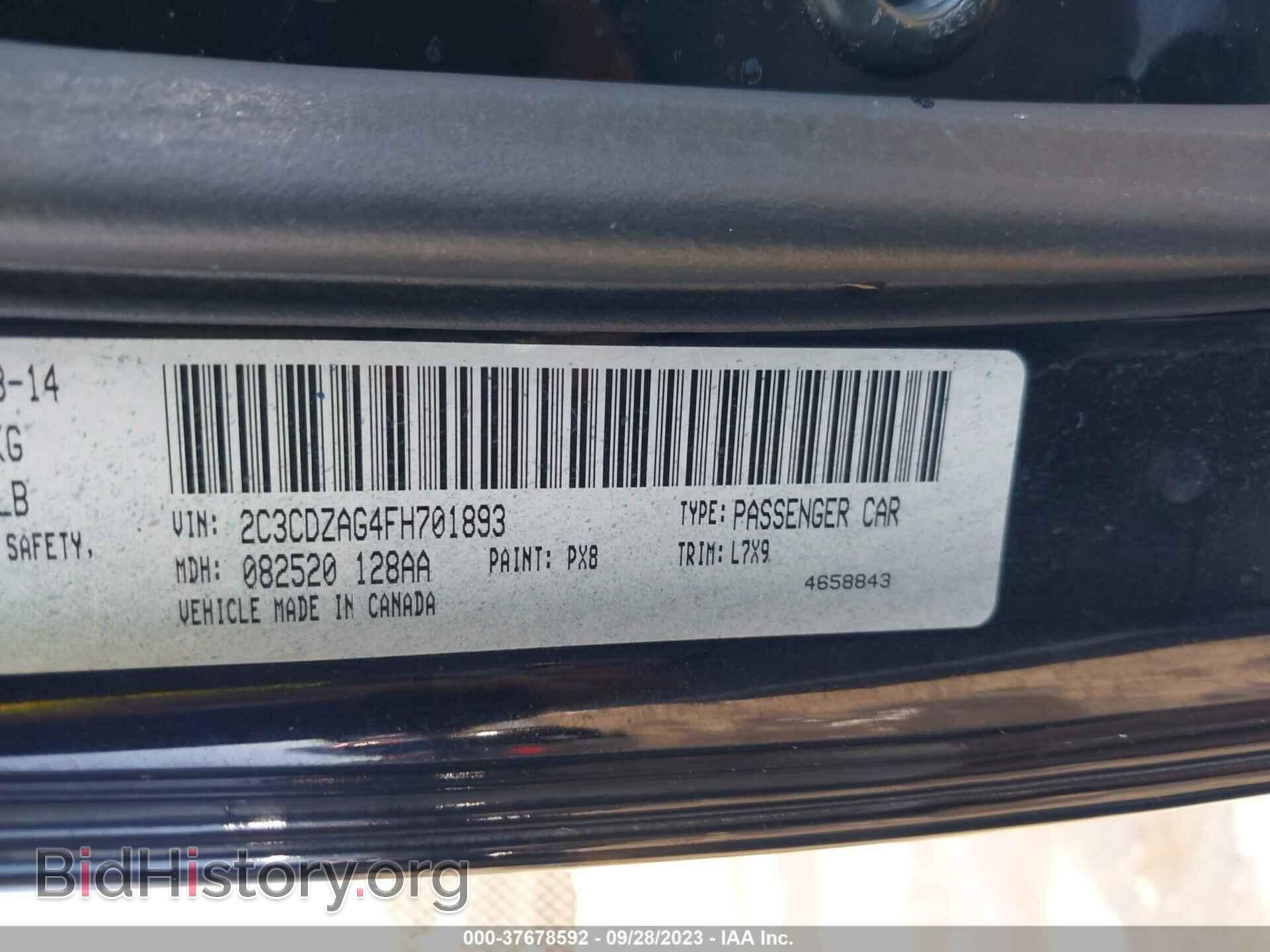 2015 DODGE CHALLENGER - VIN: 2C3CDZAG4FH701893 - Фото 9