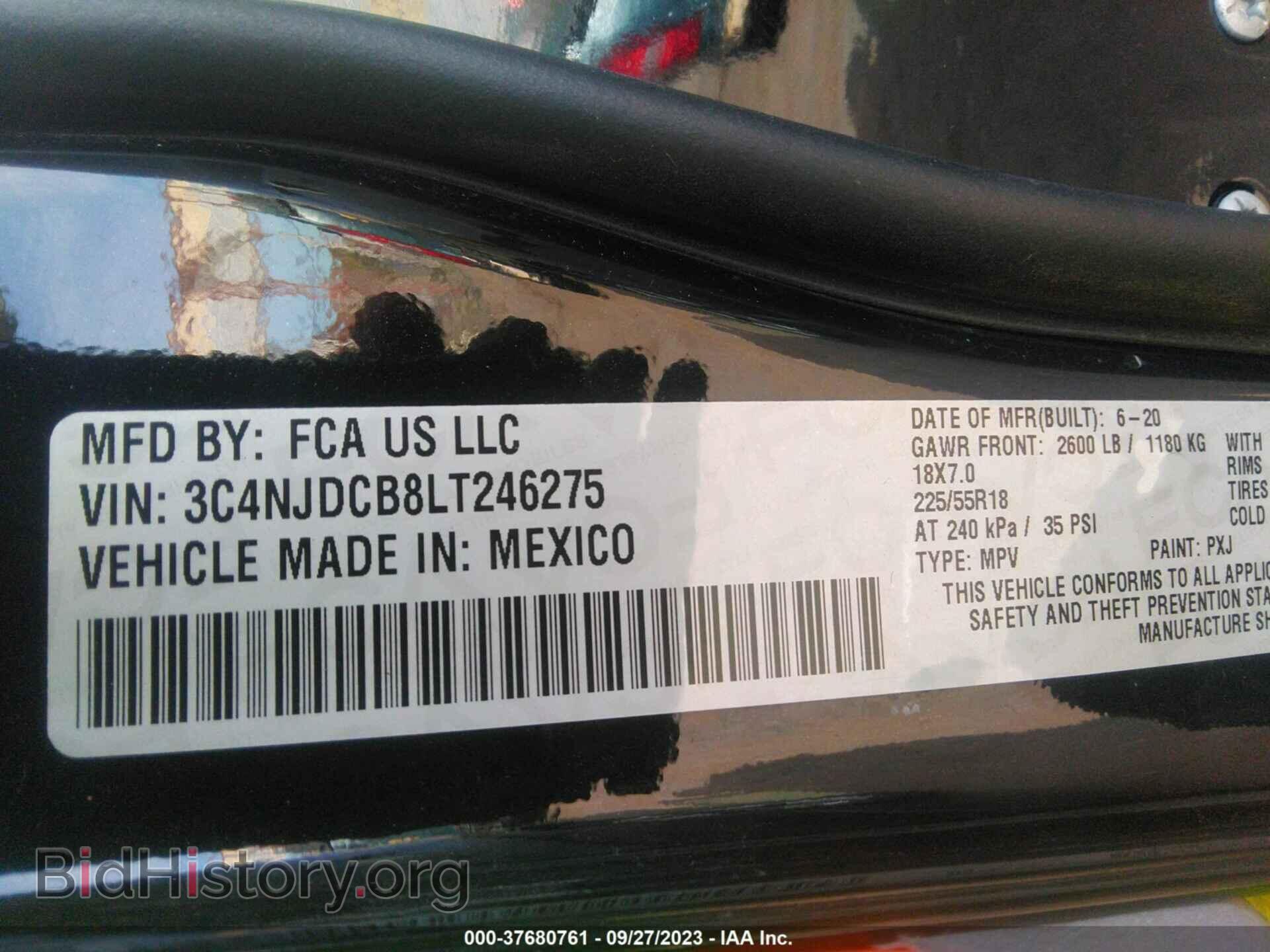 2020 JEEP COMPASS - VIN: 3C4NJDCB8LT246275 - Фото 9