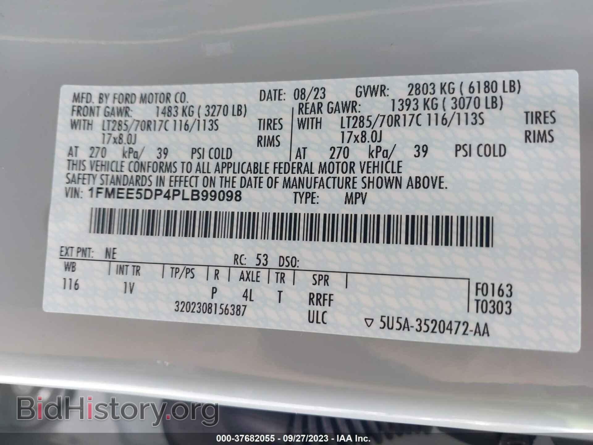 2023 FORD BRONCO - VIN: 1FMEE5DP4PLB99098 - Фото 9