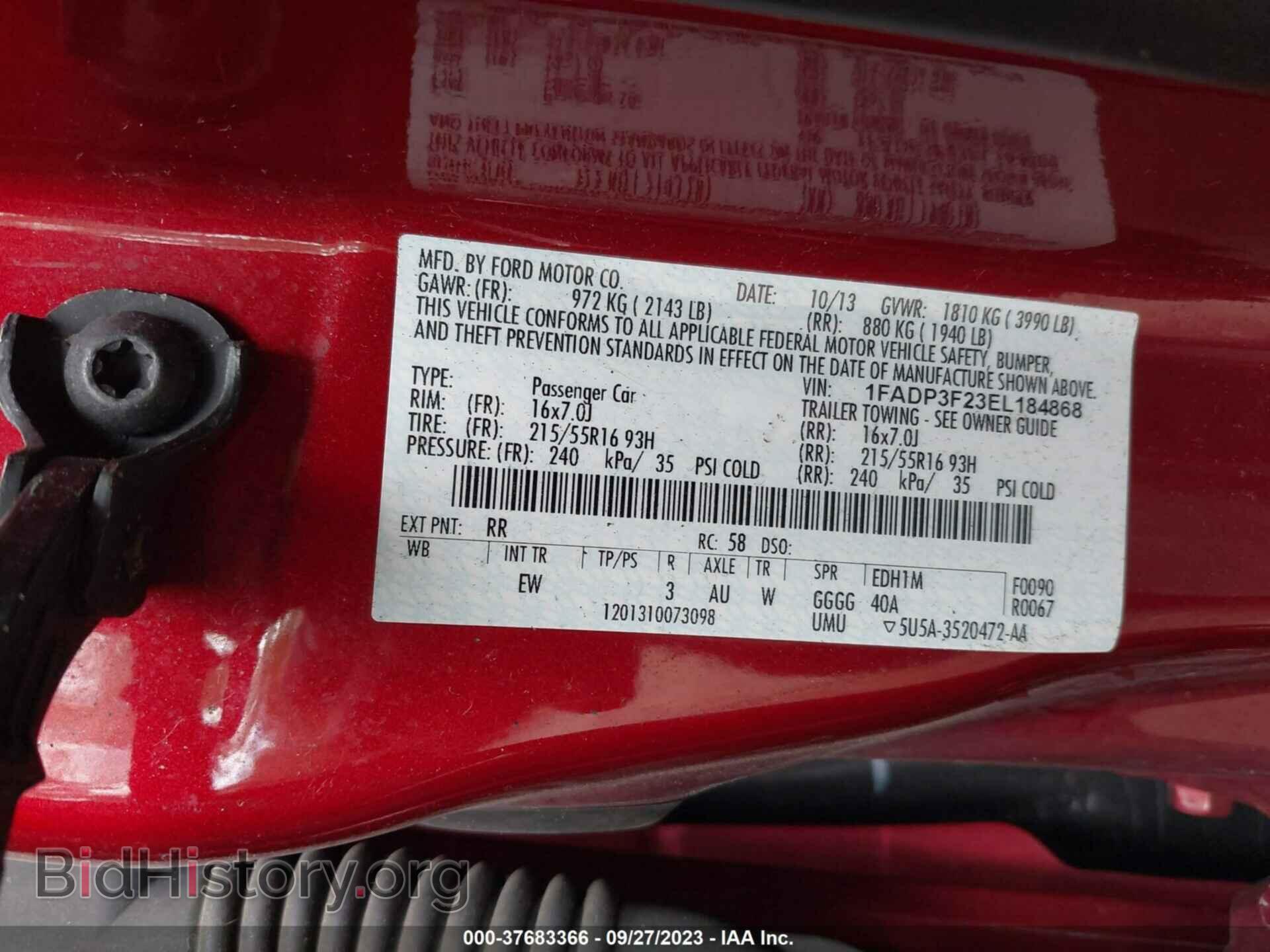 2014 FORD FOCUS - VIN: 1FADP3F23EL184868 - Photo 9
