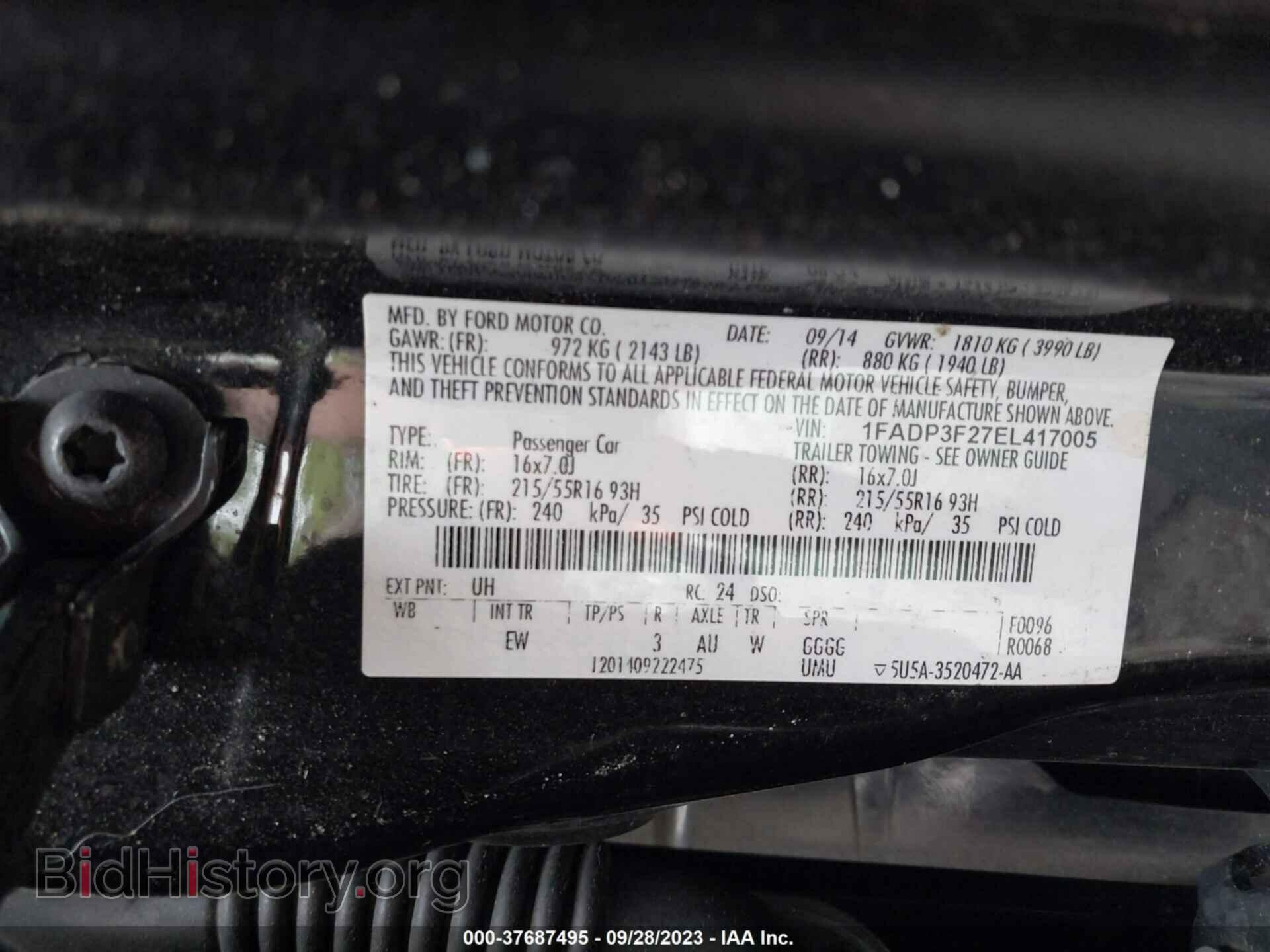 2014 FORD FOCUS - VIN: 1FADP3F27EL417005 - Photo 9
