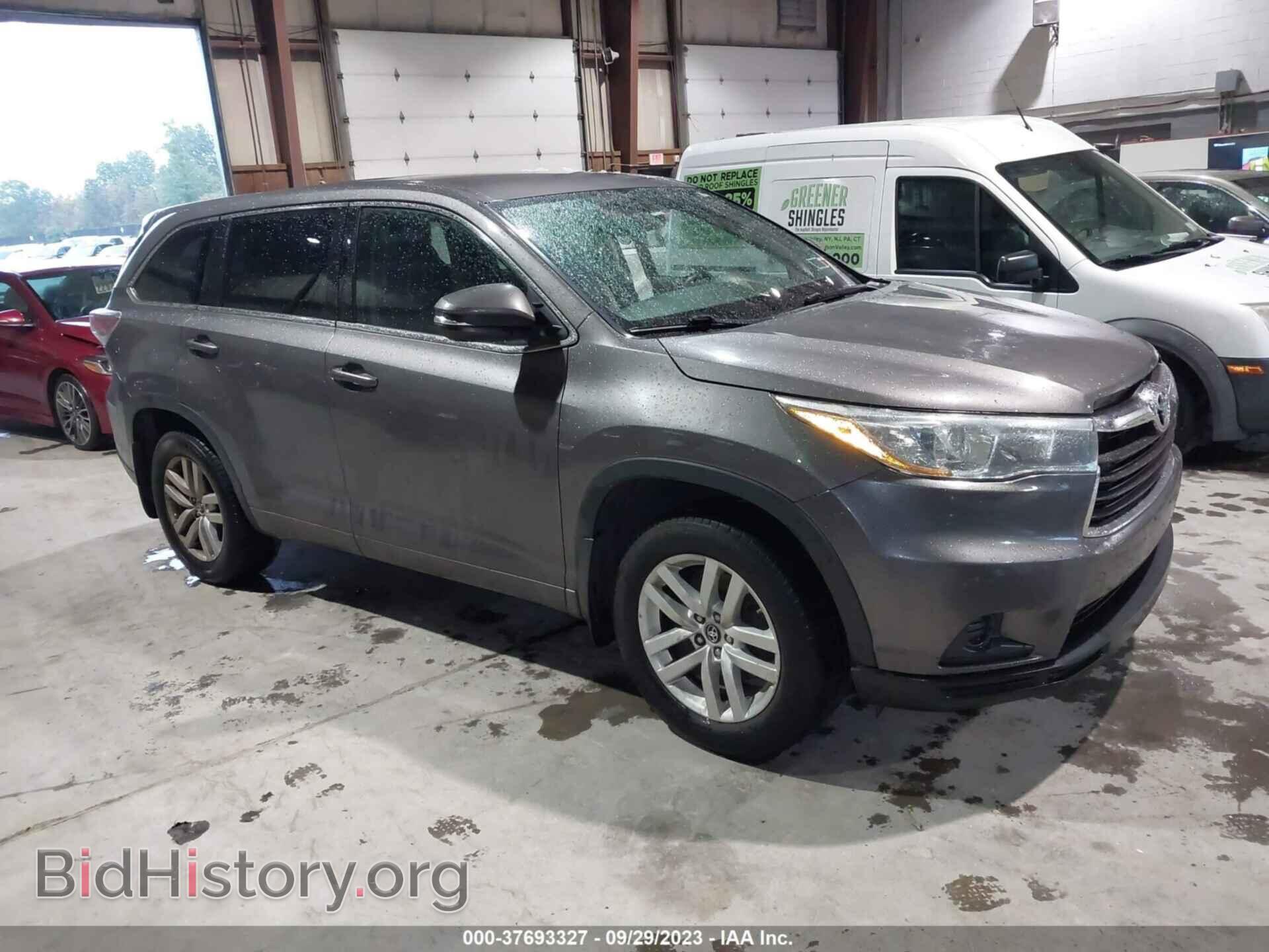 Photo 5TDBKRFH9GS340274 - TOYOTA HIGHLANDER 2016