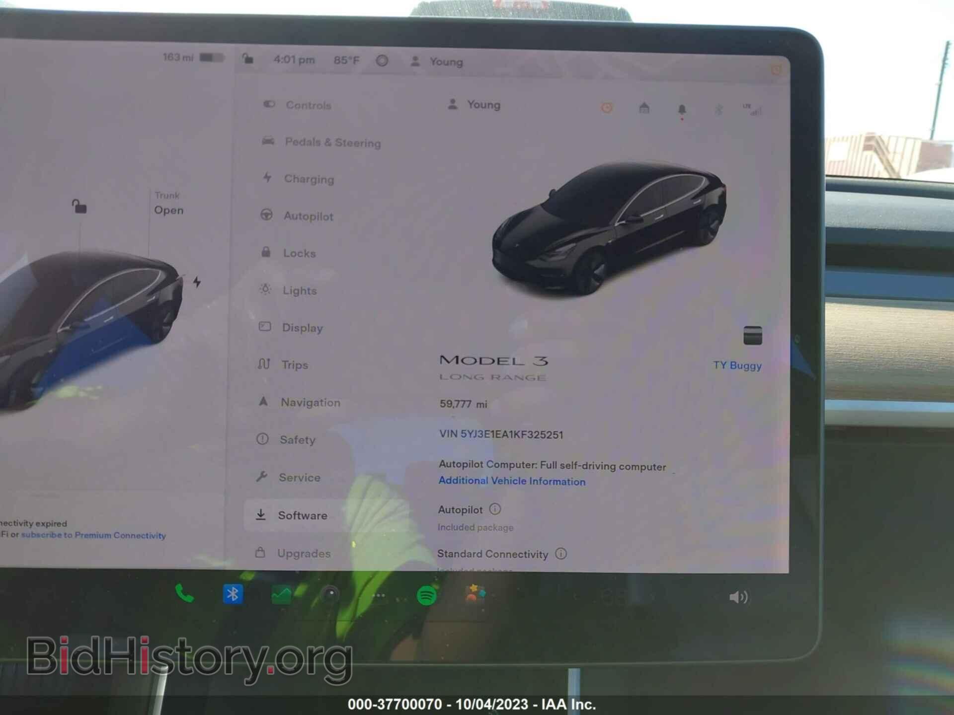2019 TESLA MODEL 3 - VIN: 5YJ3E1EA1KF325251 - Photo 7