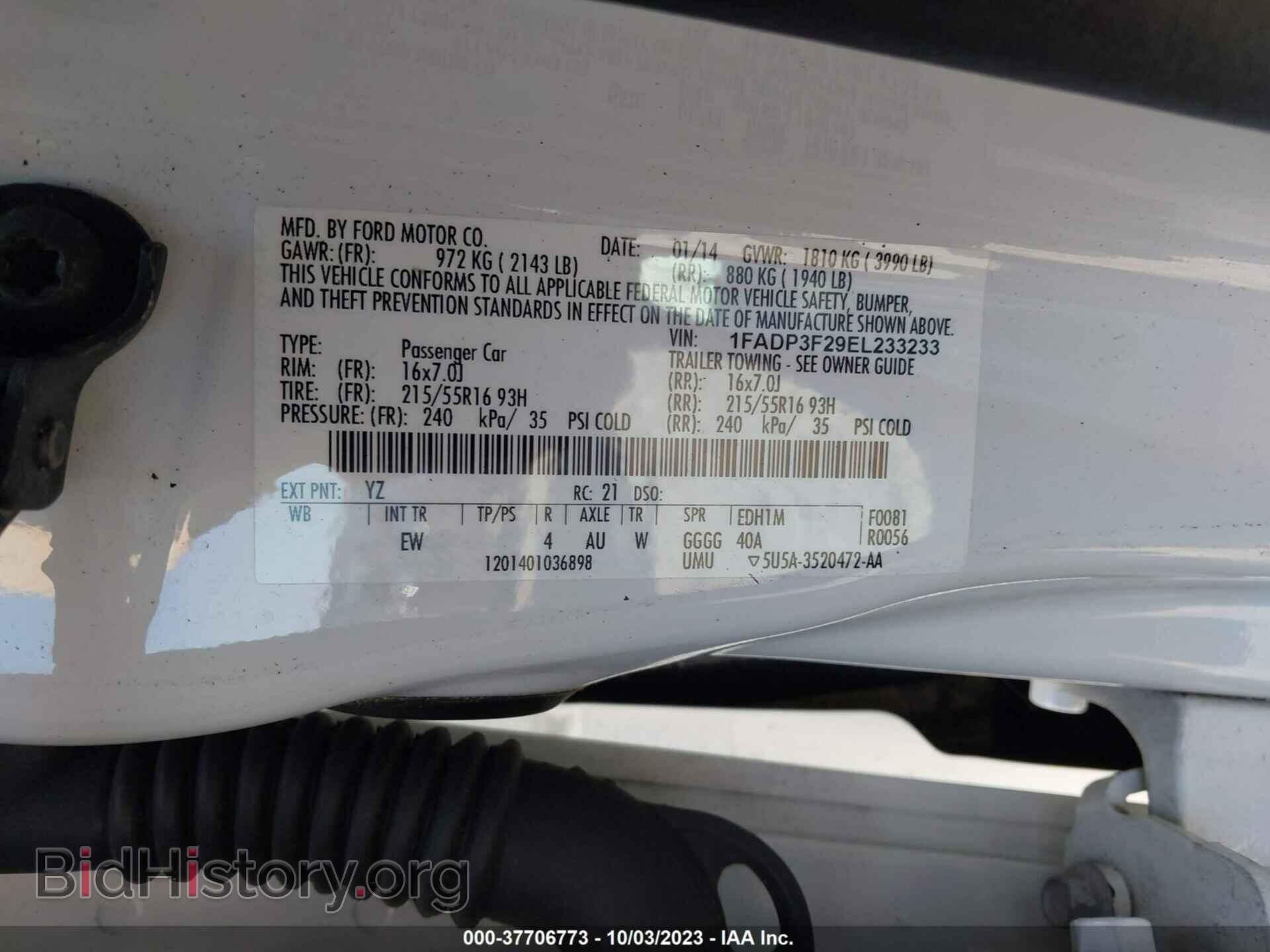 2014 FORD FOCUS - VIN: 1FADP3F29EL233233 - Photo 9