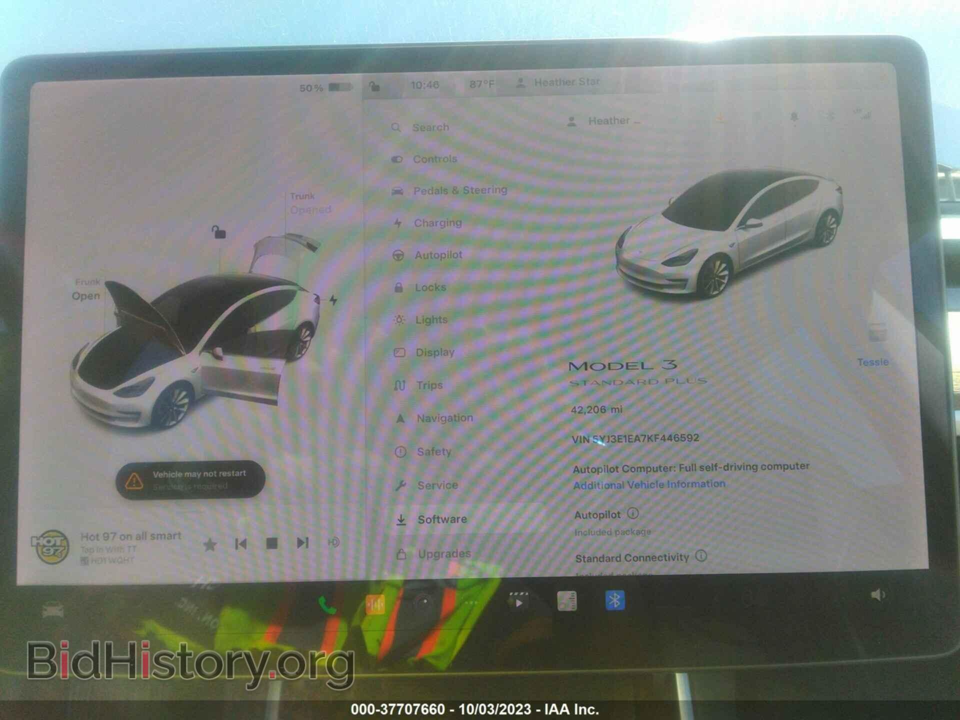 2019 TESLA MODEL 3 - VIN: 5YJ3E1EA7KF446592 - Фото 7