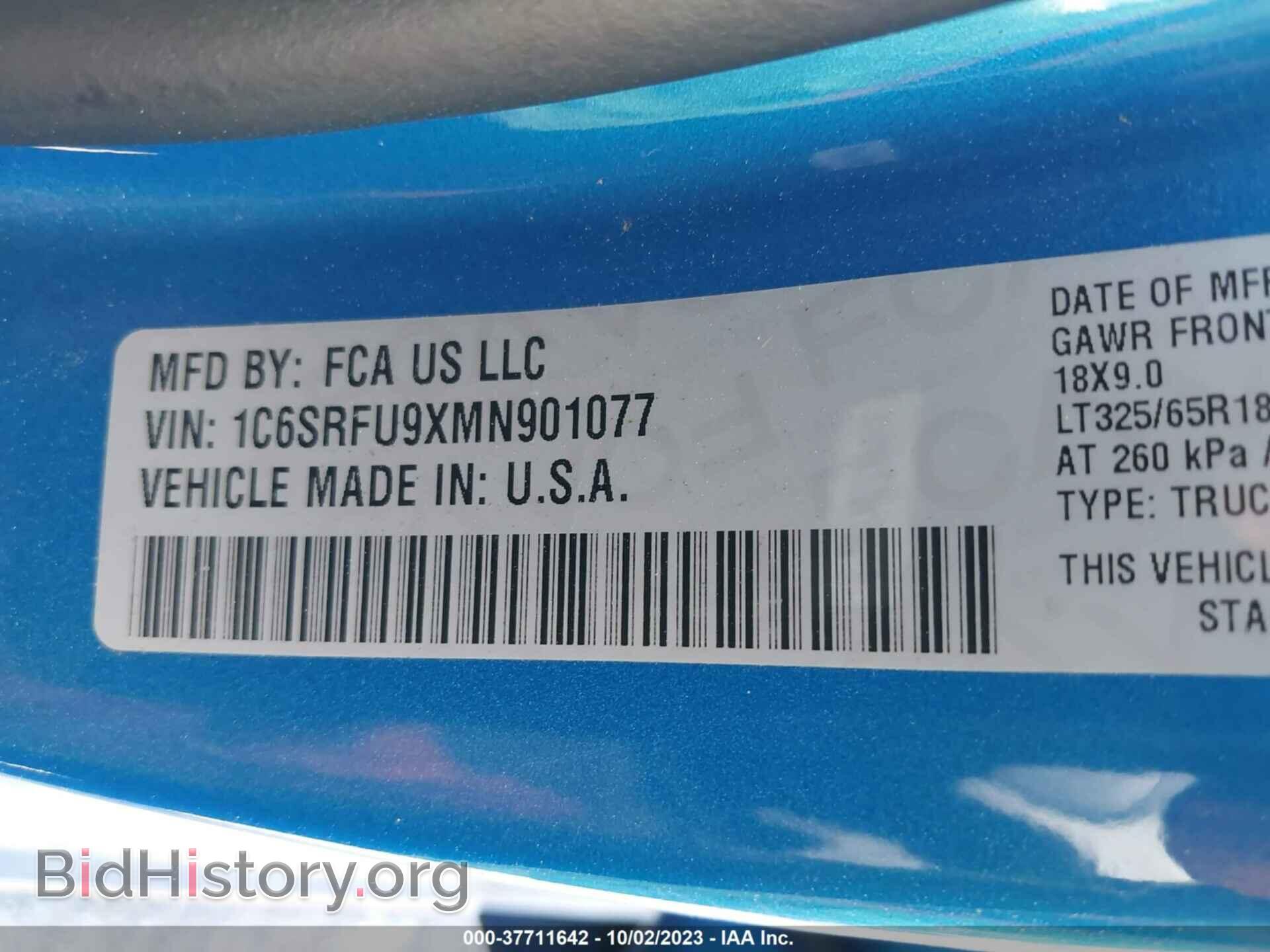 2021 RAM 1500 - VIN: 1C6SRFU9XMN901077 - Photo 9