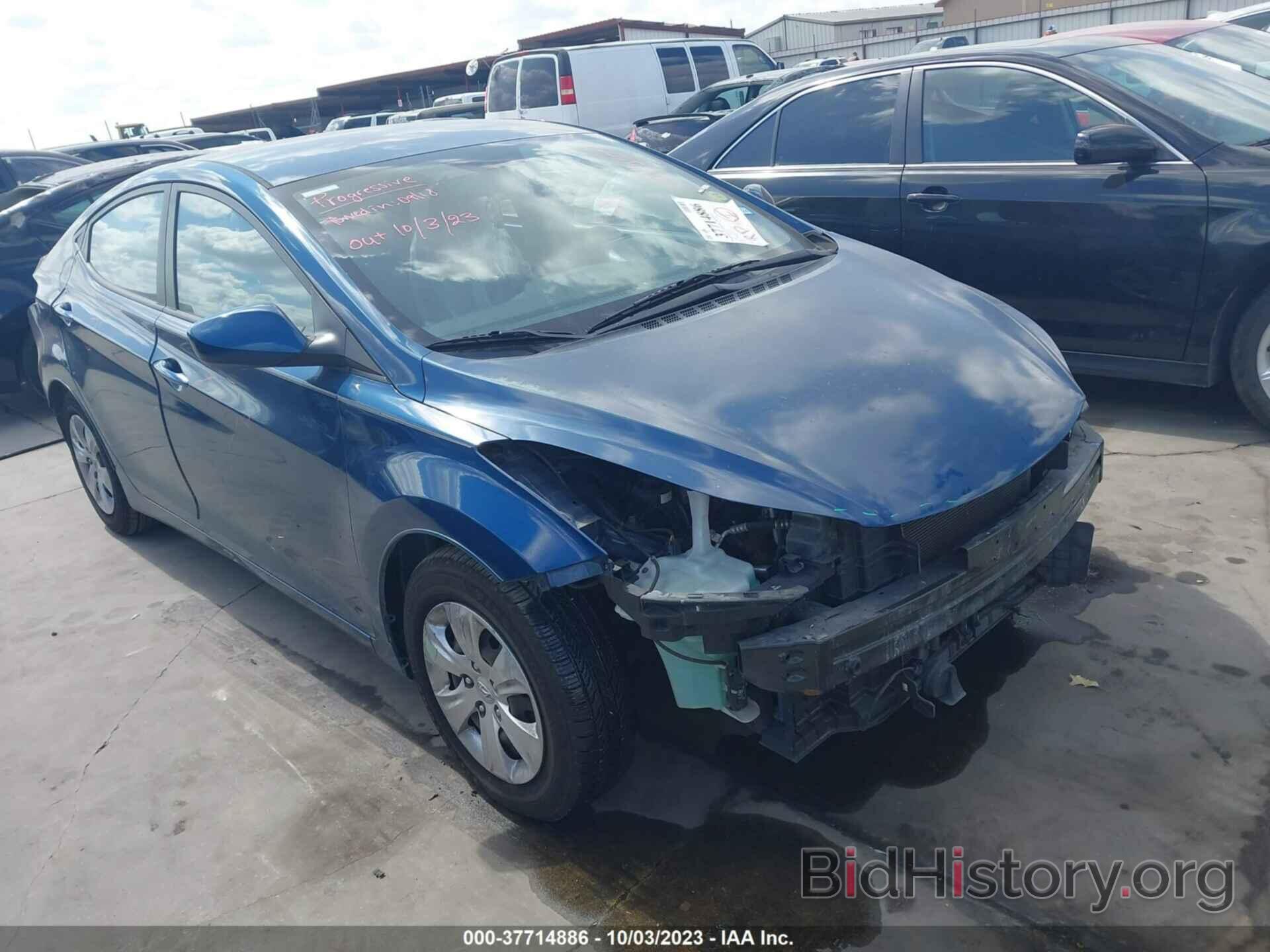 Photo KMHDH4AE9GU652397 - HYUNDAI ELANTRA 2016