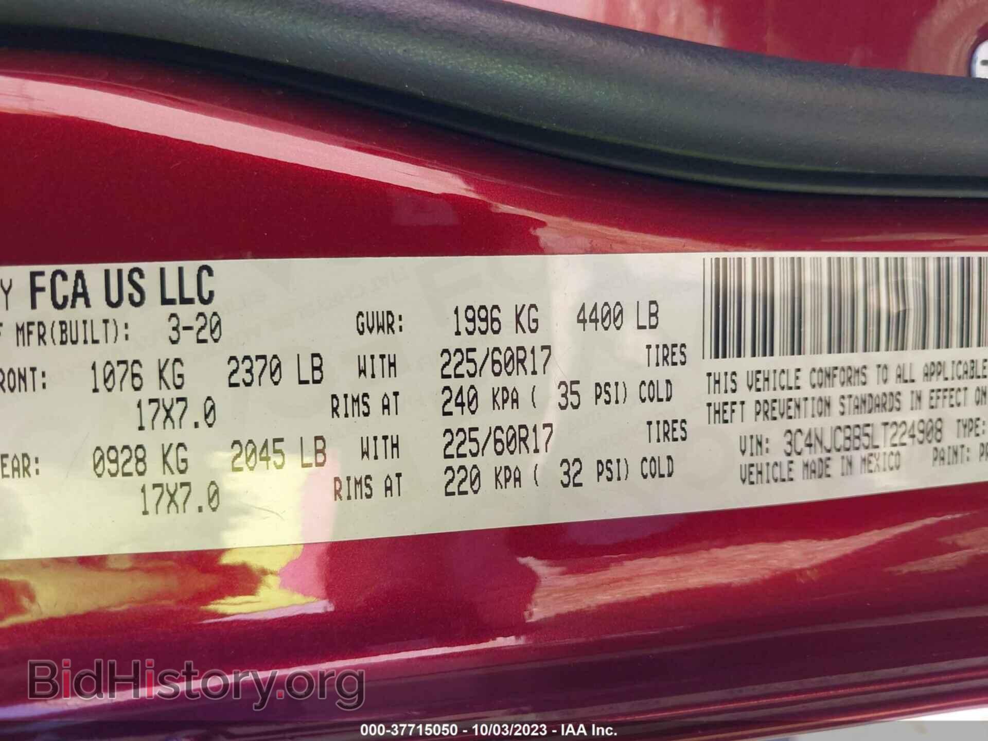 2020 JEEP COMPASS - VIN: 3C4NJCBB5LT224908 - Photo 9