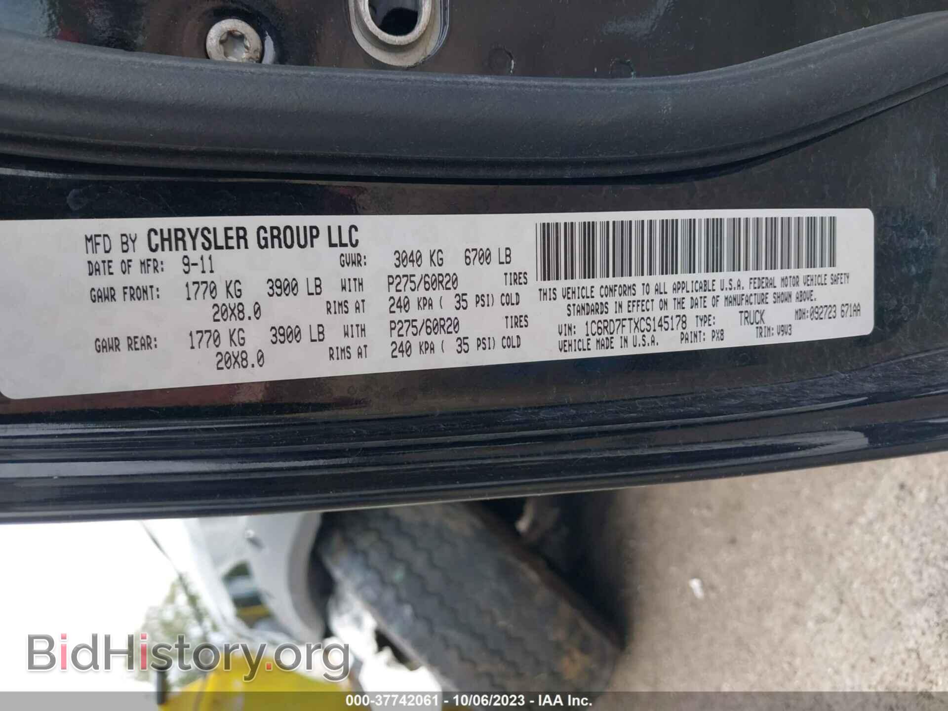 2012 RAM 1500 - VIN: 1C6RD7FTXCS145178 - Photo 9