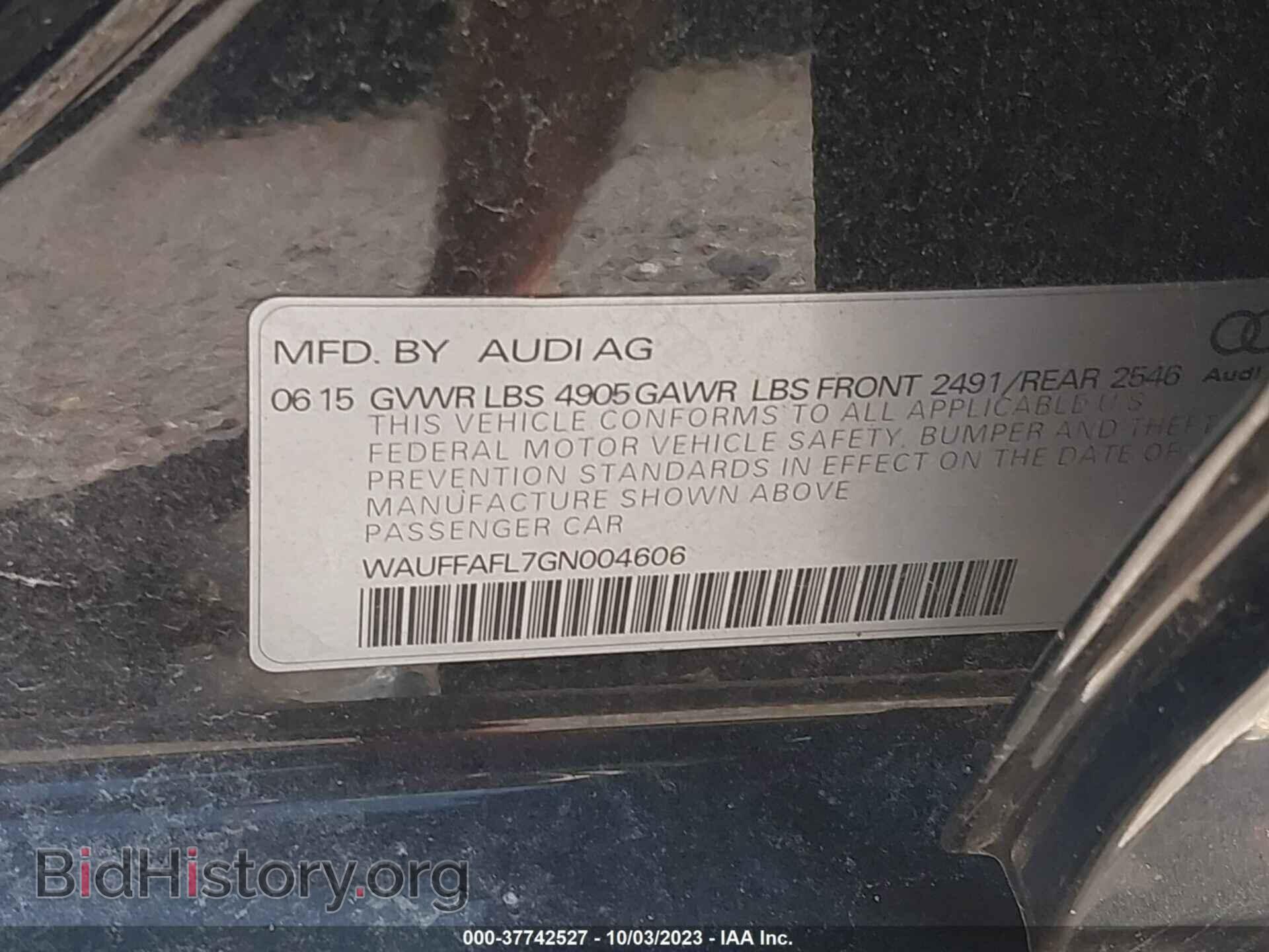 2016 AUDI A4 - VIN: WAUFFAFL7GN004606 - Photo 9
