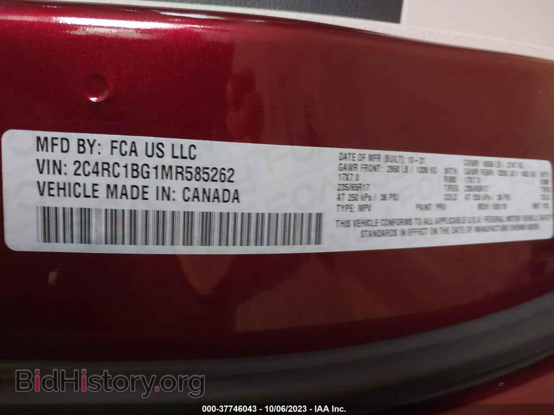 2021 CHRYSLER PACIFICA - VIN: 2C4RC1BG1MR585262 - Photo 9