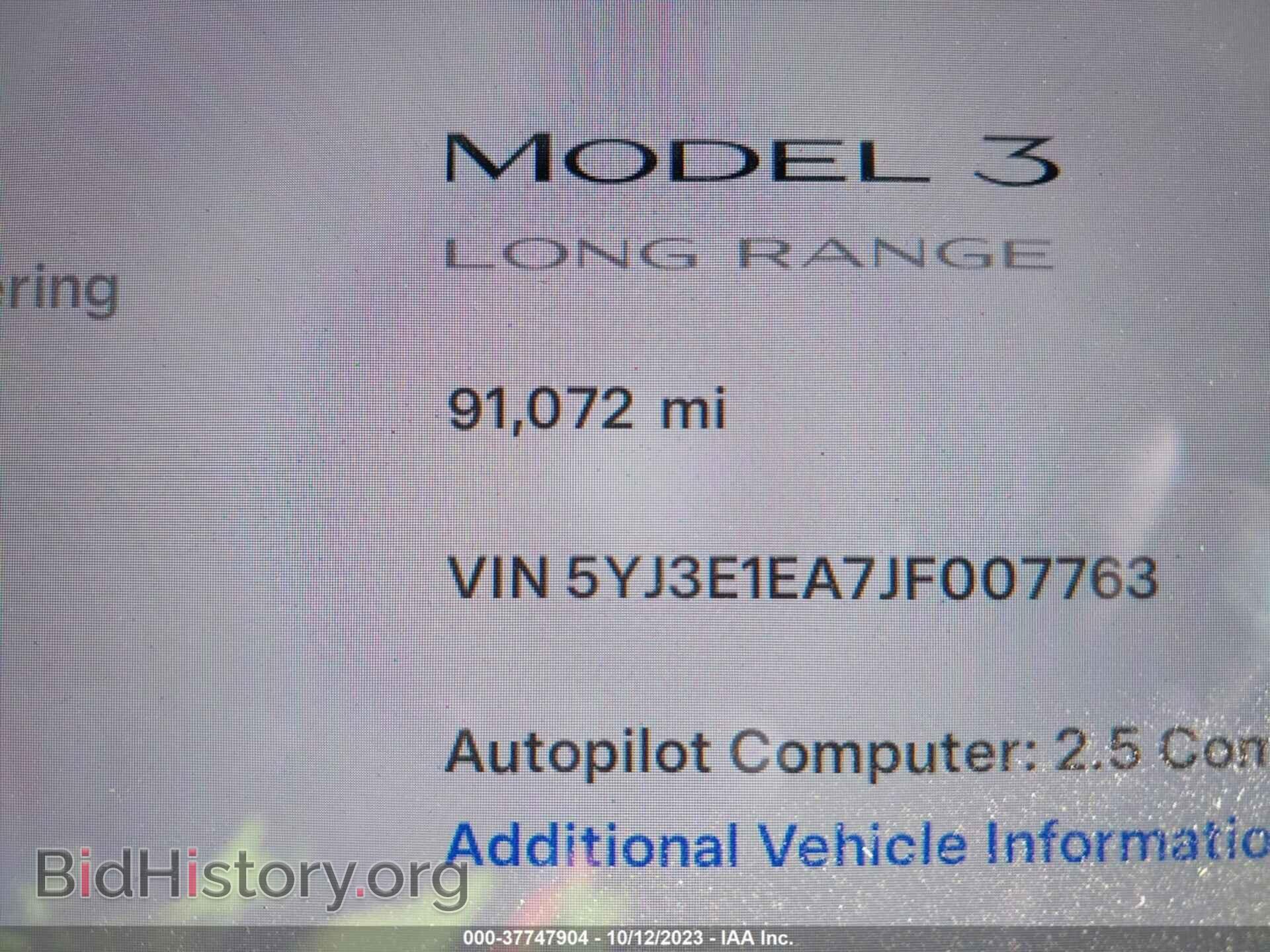 2018 TESLA MODEL 3 - VIN: 5YJ3E1EA7JF007763 - Photo 7