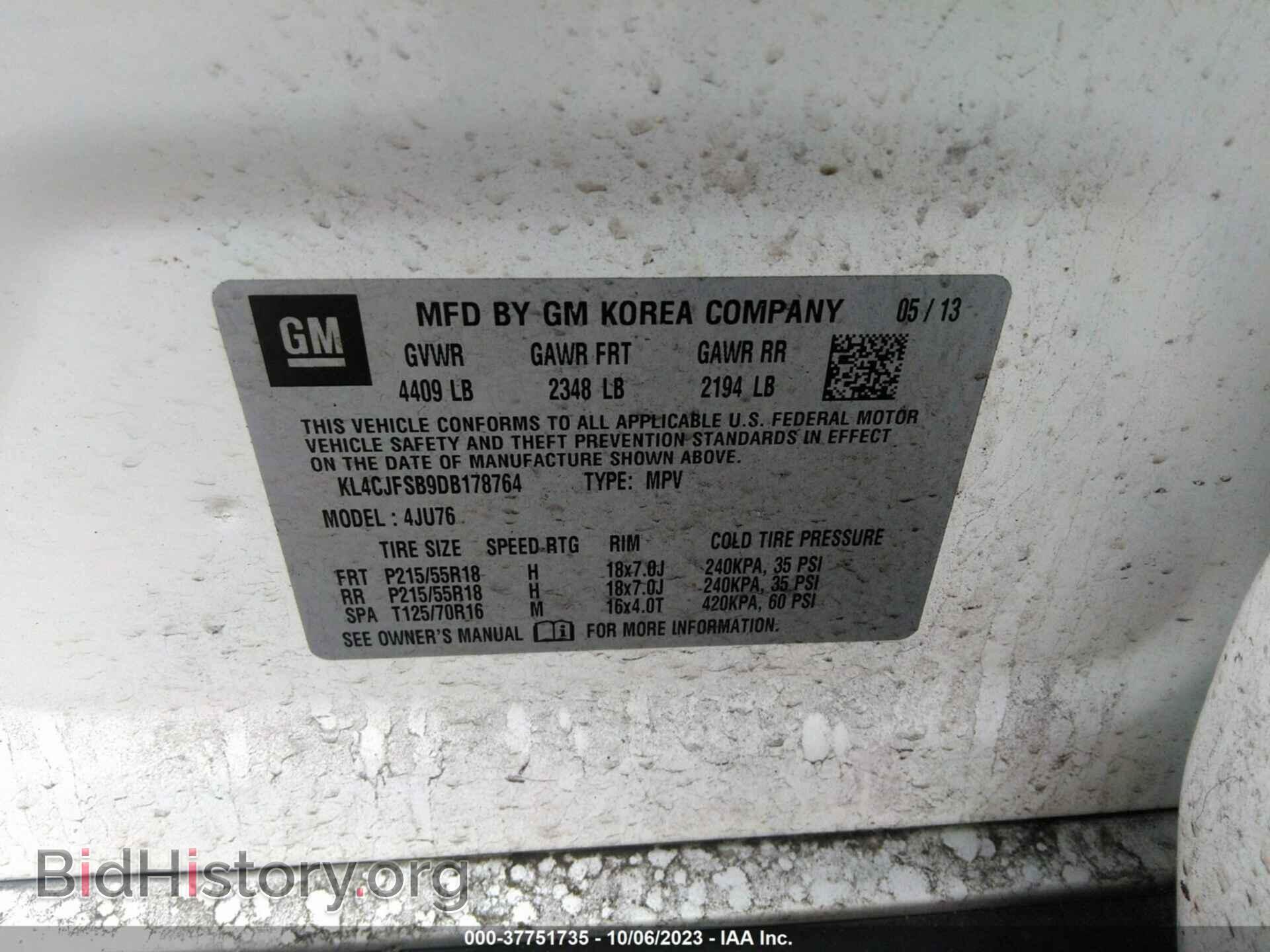2013 BUICK ENCORE - VIN: KL4CJFSB9DB178764 - Photo 9