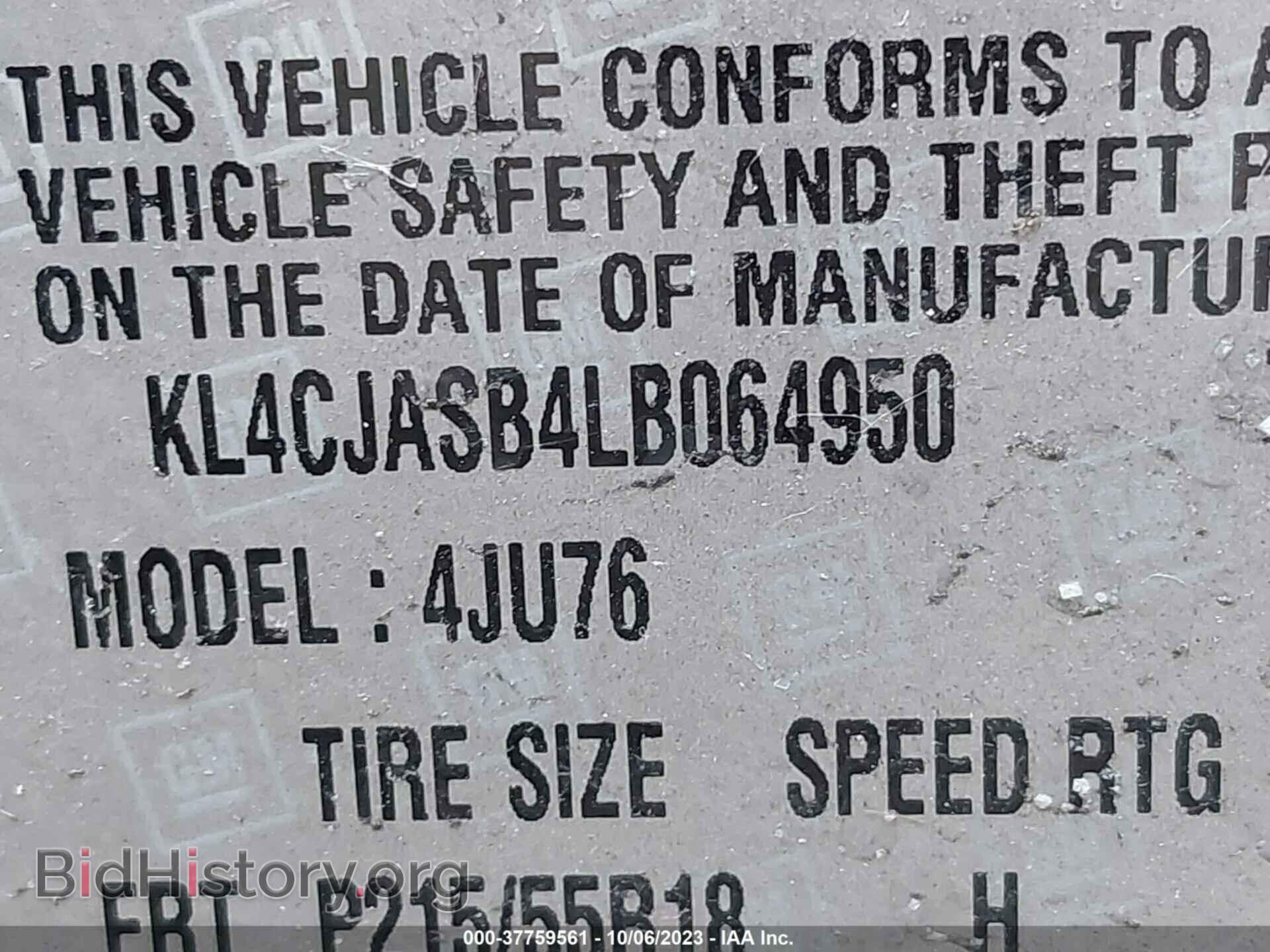 2020 BUICK ENCORE - VIN: KL4CJASB4LB064950 - Фото 9